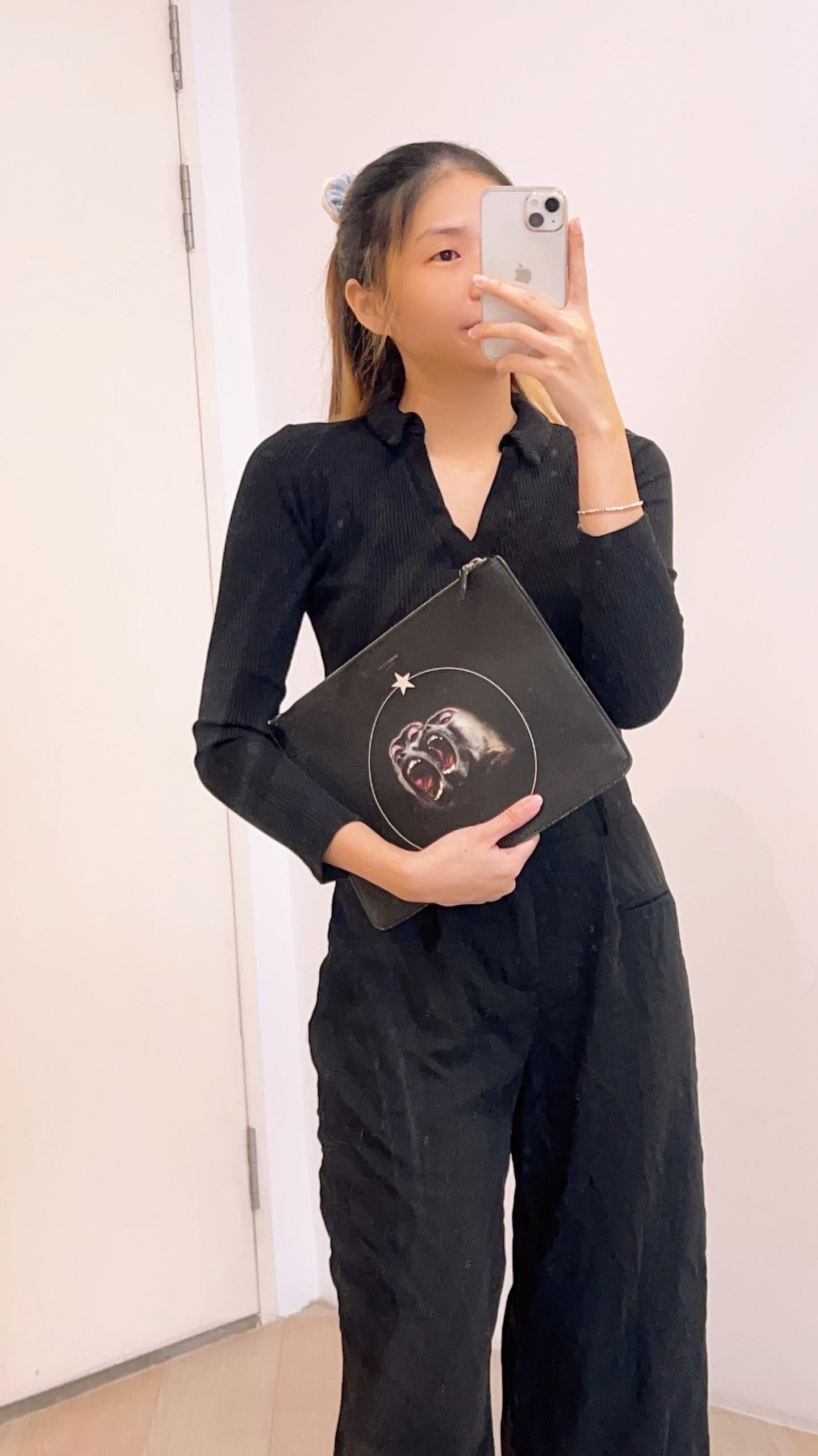Givenchy Black Monkey Brothers Clutch