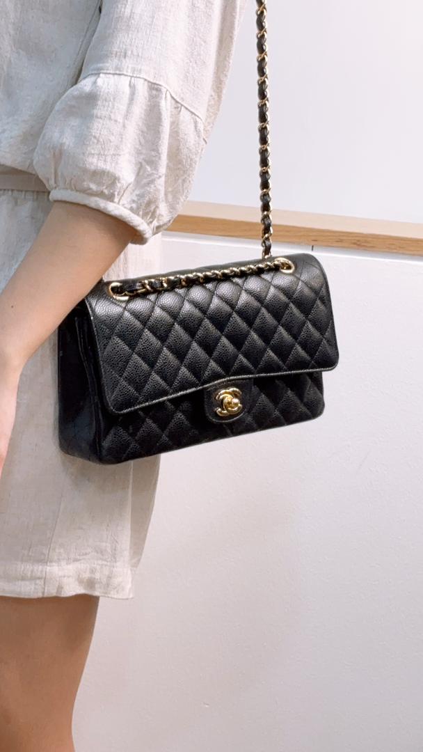 Chanel Black Caviar Medium CF (GHW)