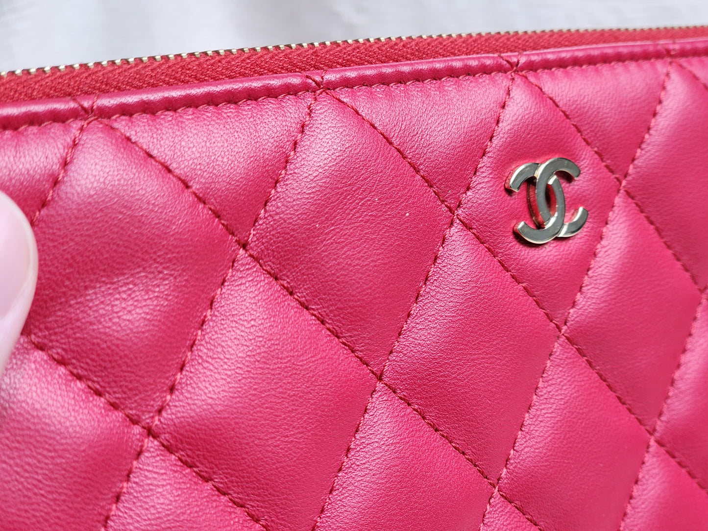 Chanel Red Medium Lambskin O’case GHW
