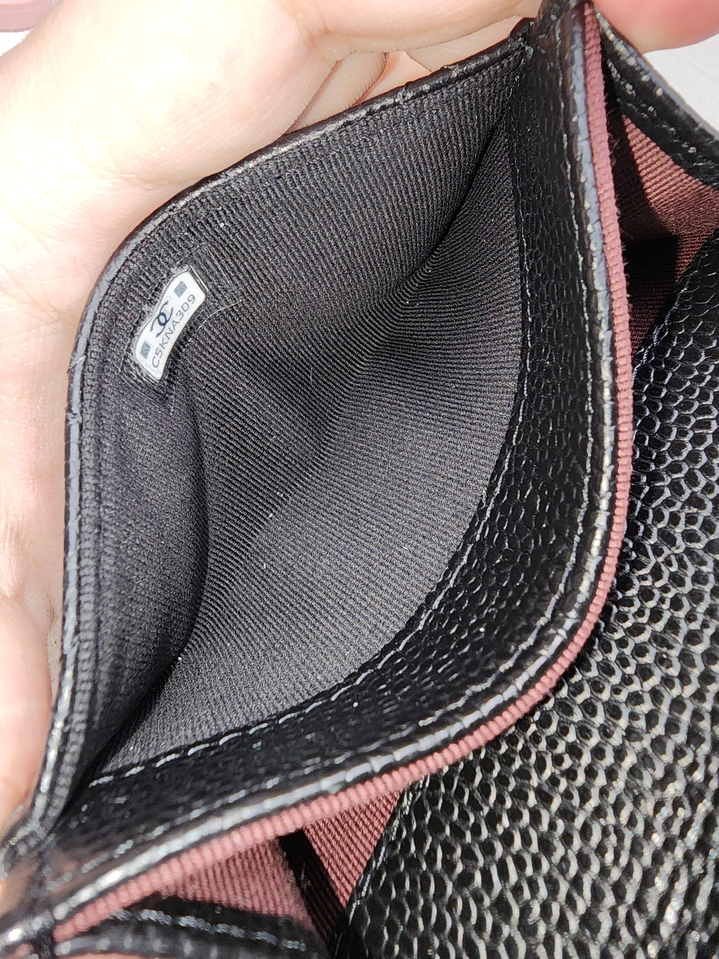 Chanel Black Caviar Classic Flap Card Holder (GHW)