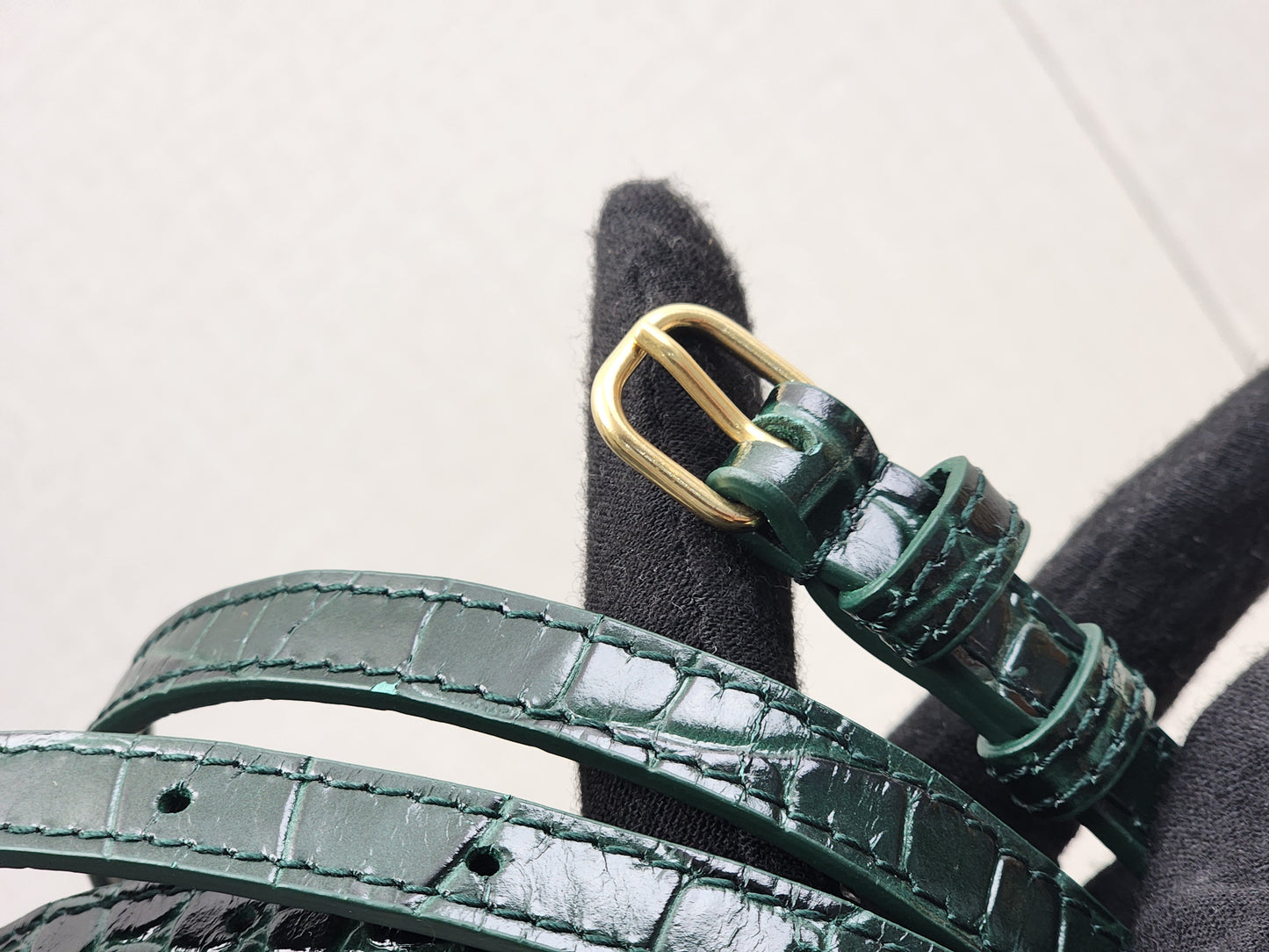 Balenciaga Green Croc Embossed Top Handle Bag (GHW)