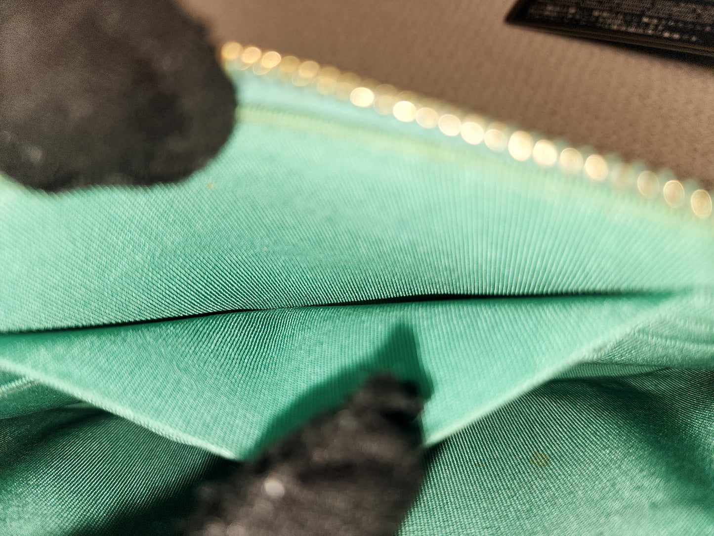 Chanel Turquoise Caviar Zip Slim Wallet (LGHW)