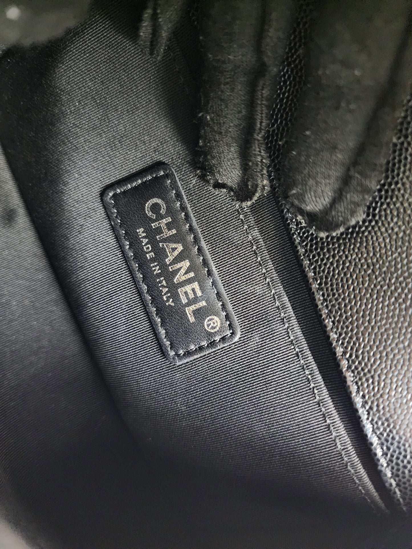 Chanel Black Caviar Small Boy (RHW)