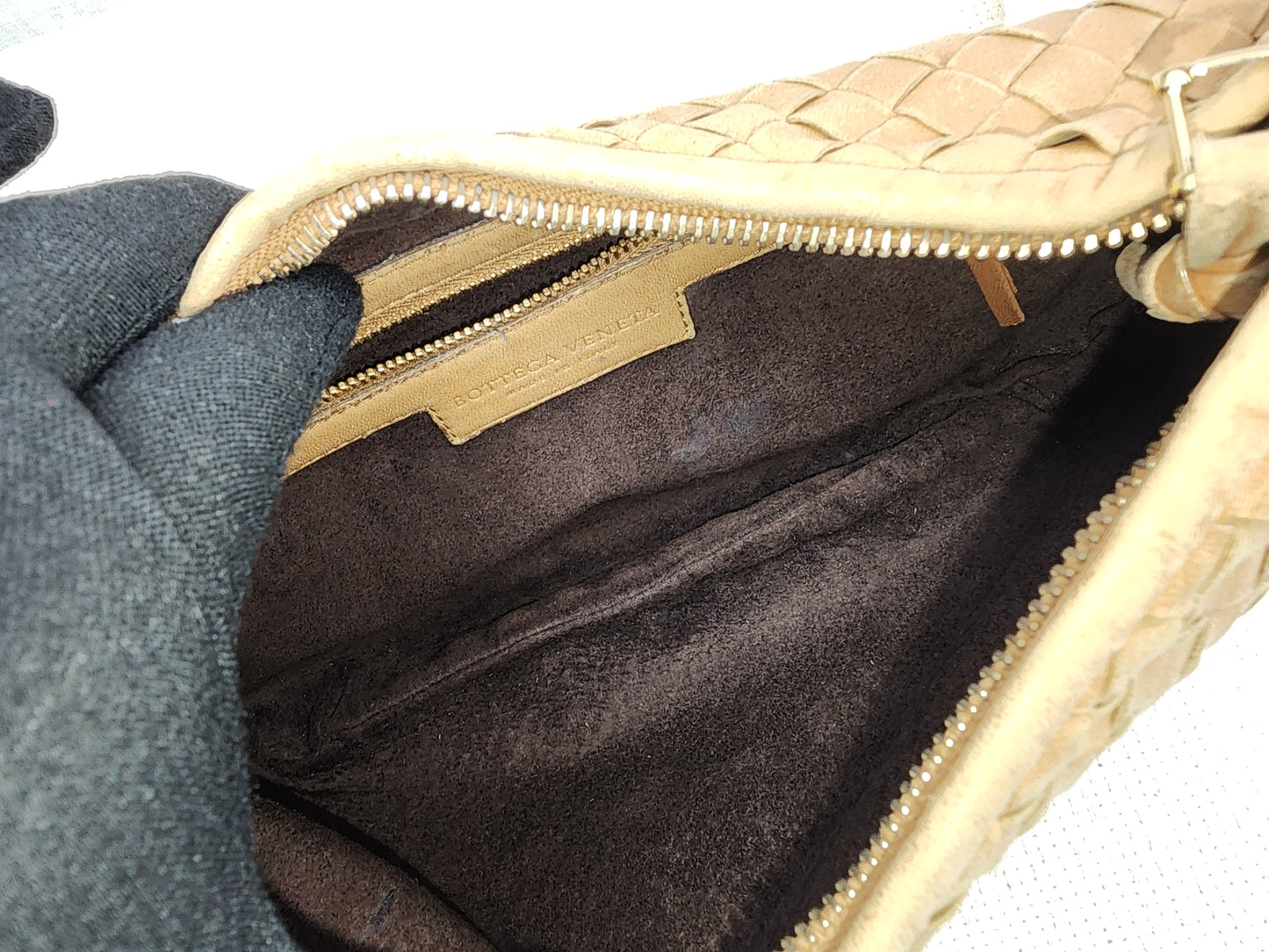 Bottega Veneta Light Brown Intrecciato Mini Hobo