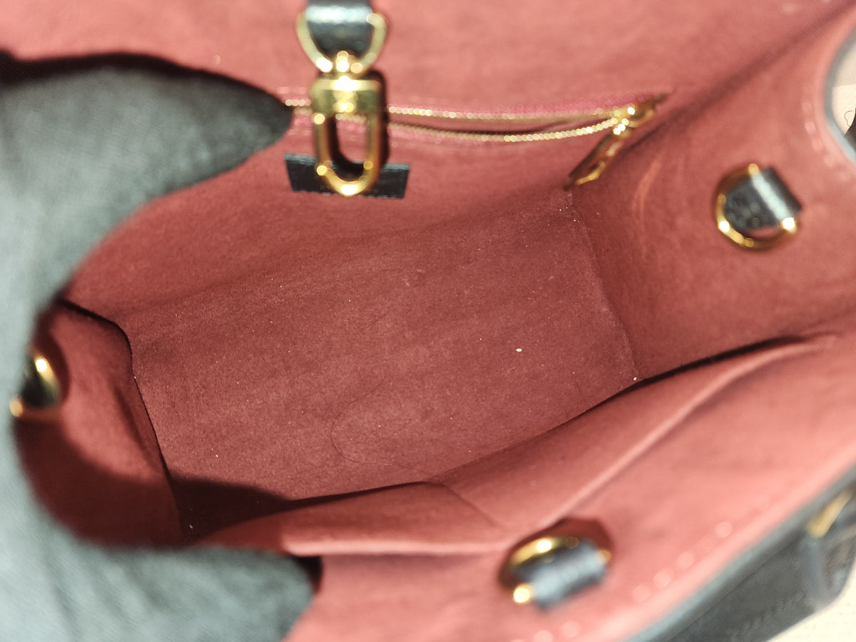 LV Black Monogram Empreinte On The Go PM