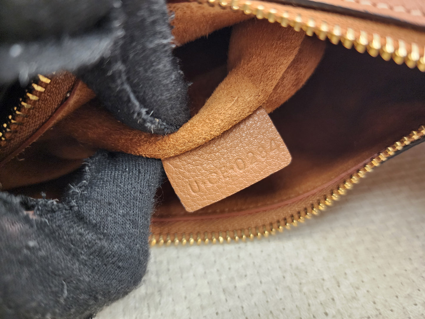 Celine Tan Grained Calfskin Small Heloise Bag (GHW)