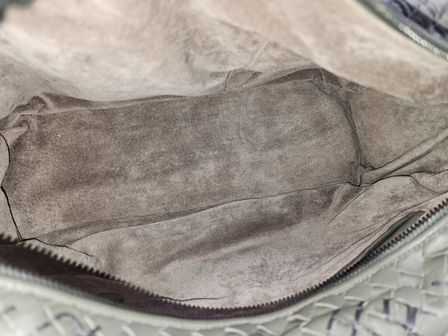 BV Khaki Intrecciato Boston Bag