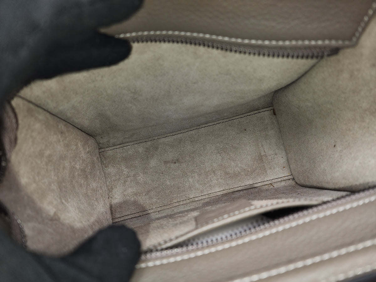 Celine Taupe Calfskin Nano Luggage