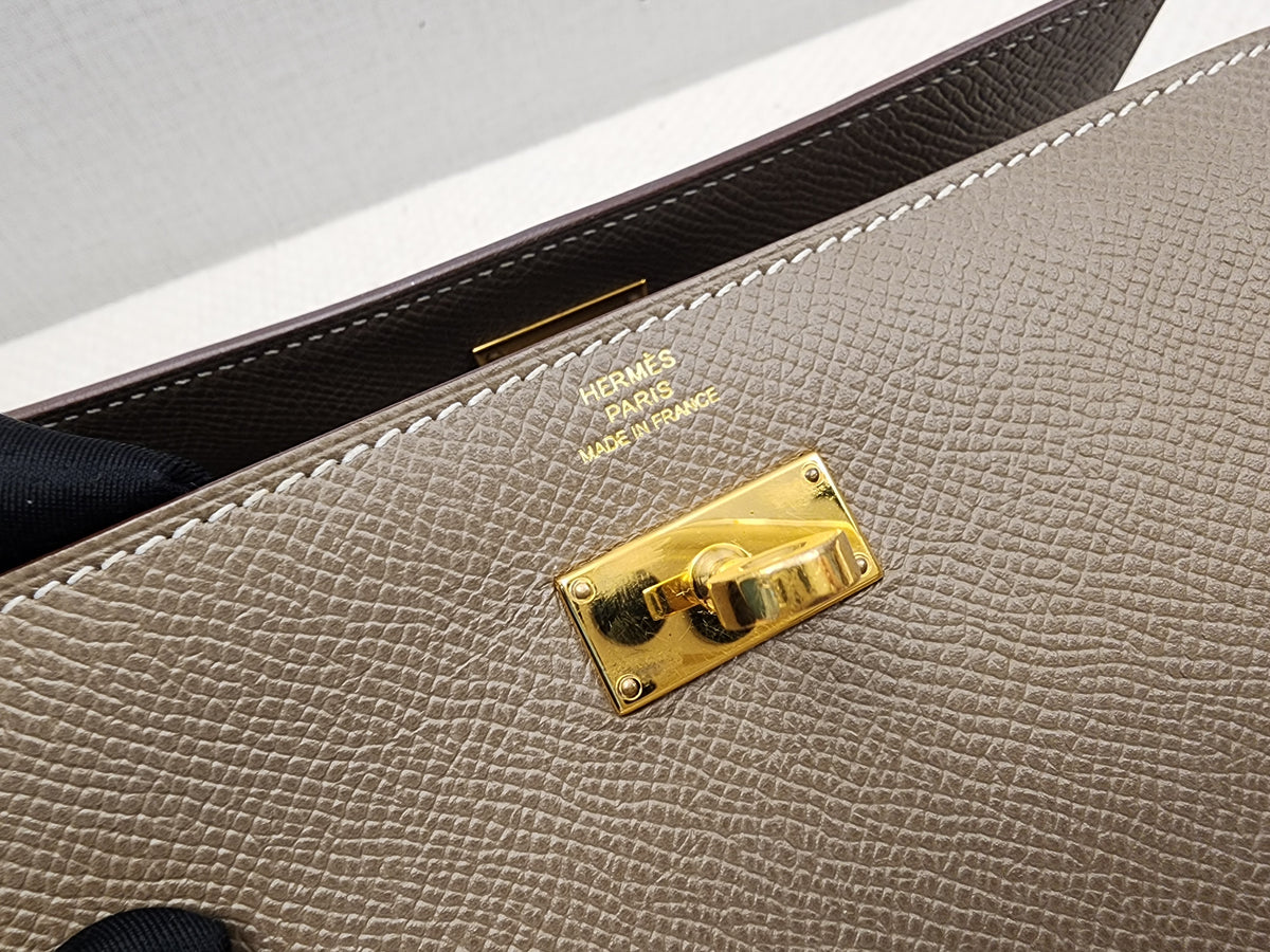 Hermes Etoupe Epsom Kelly Wallet (PHW)