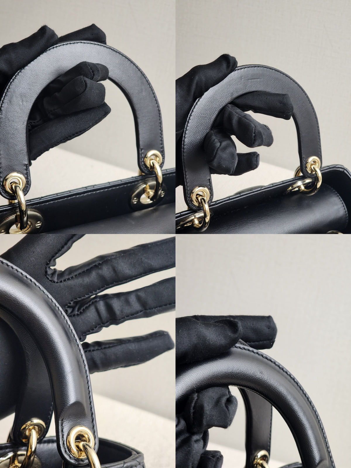 Dior Black Lambskin Small Lady D (LGHW)