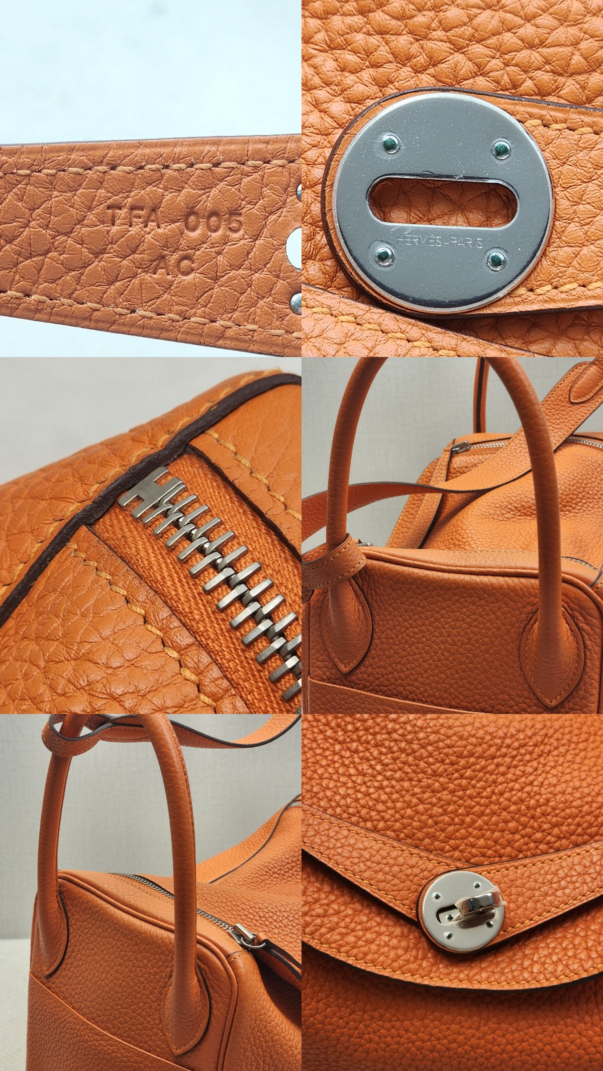 Hermes Lindy 30 Verso Orange Vermillion (PHW)