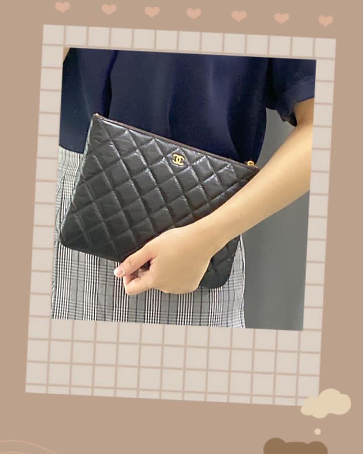 Chanel Black Caviar Medium O'case (GHW)