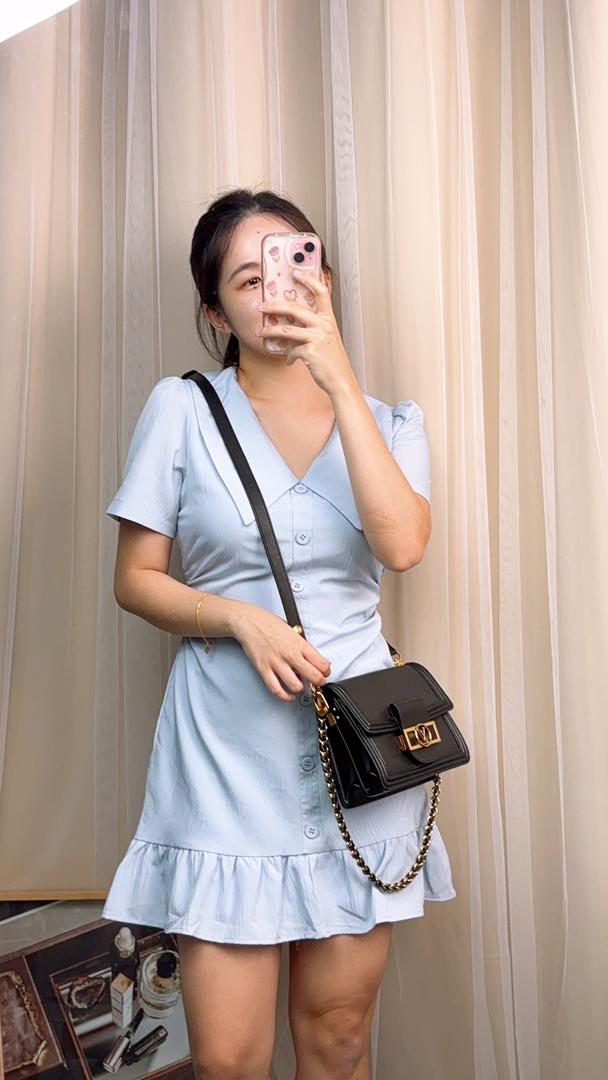 Louis Vuitton Black Epi Mini Dauphine