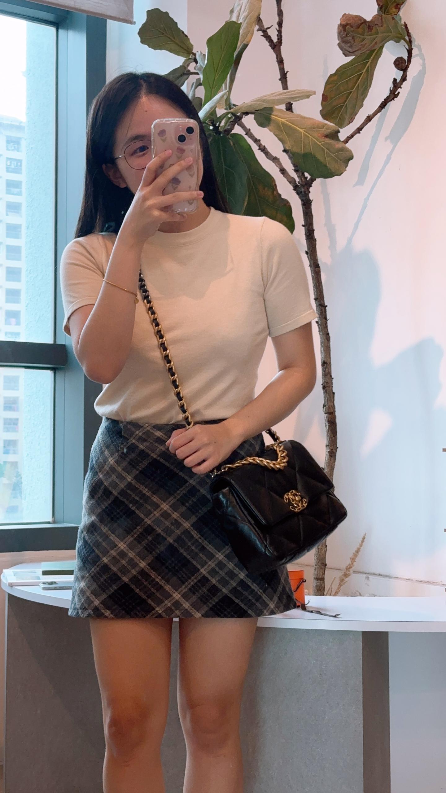 Chanel Black Lambskin Small 19 Bag (GHW)