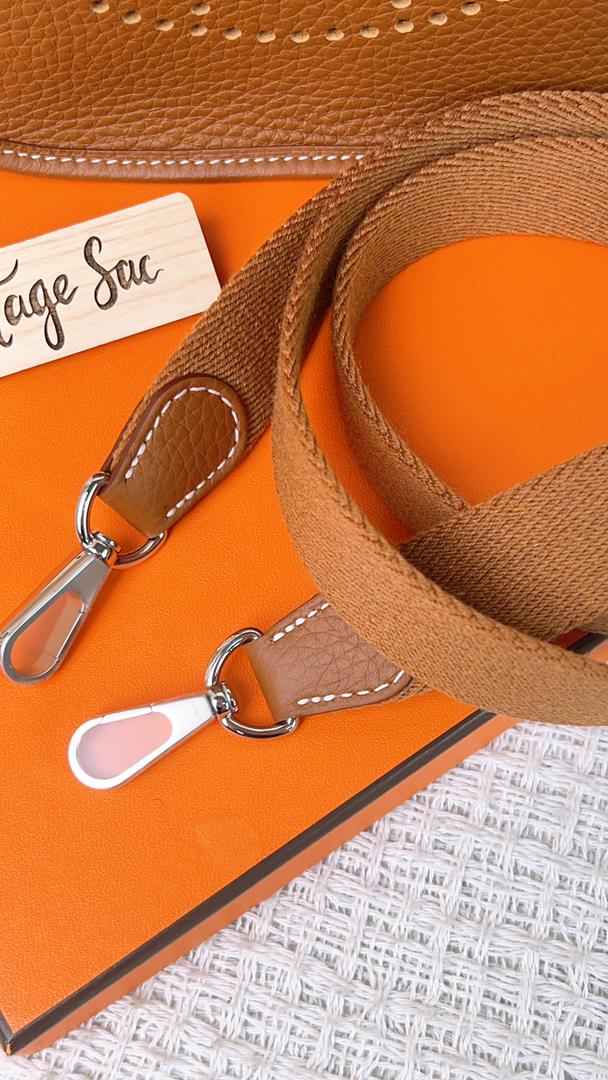 Hermes Gold Clemence Mini Evelyne (PHW)