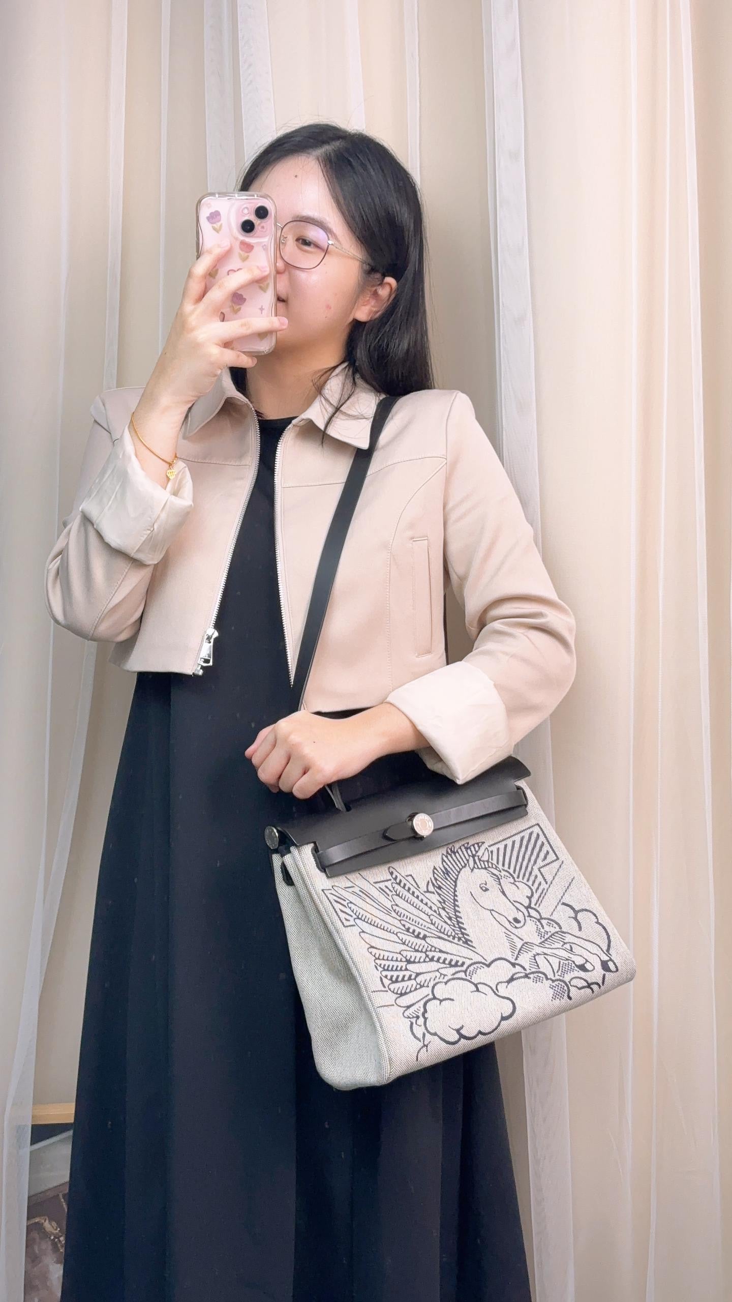 Hermès Black Pegase Pop Herbag 31 (PHW)