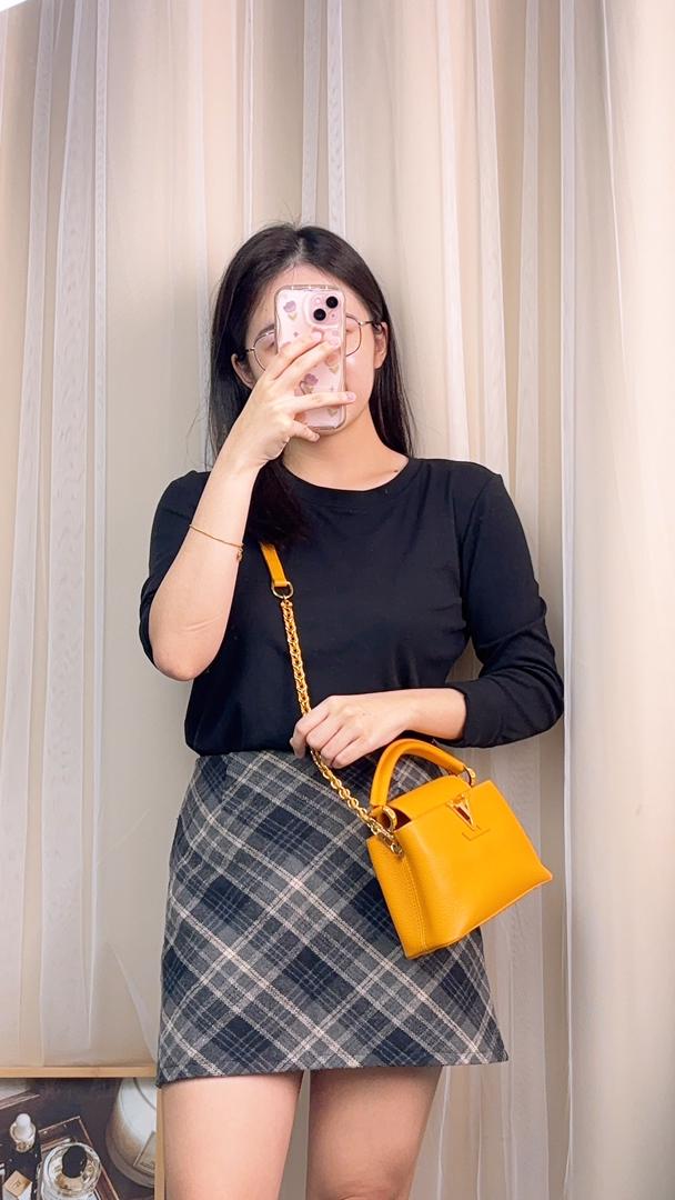 Louis Vuitton Ocre Yellow Taurillon Mini Capucines