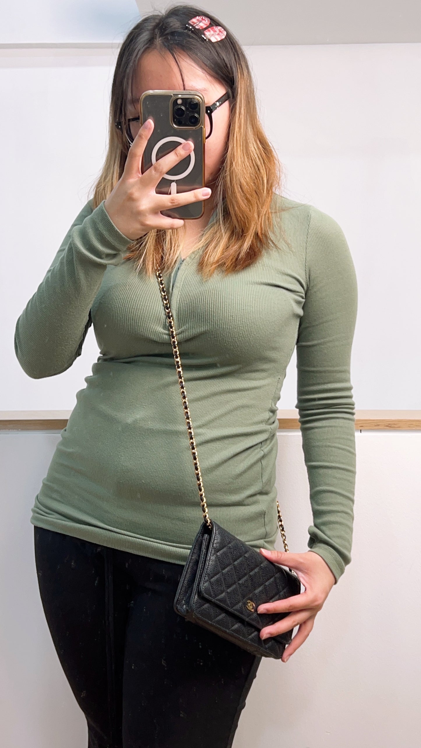 Chanel Black Caviar Classic WOC GHW