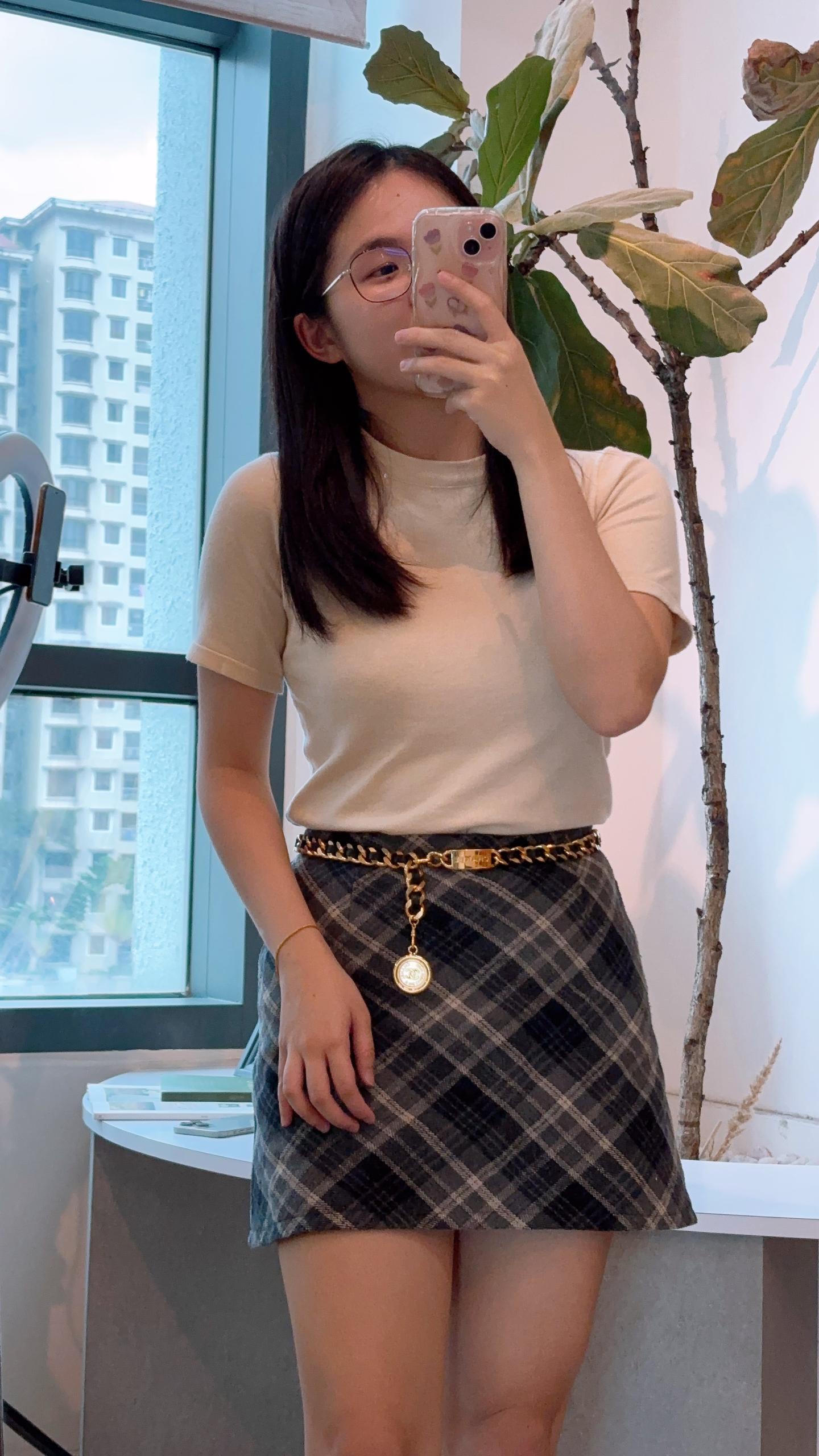 Chanel Gold Black Vintage Medallion Chain Belt 80cm