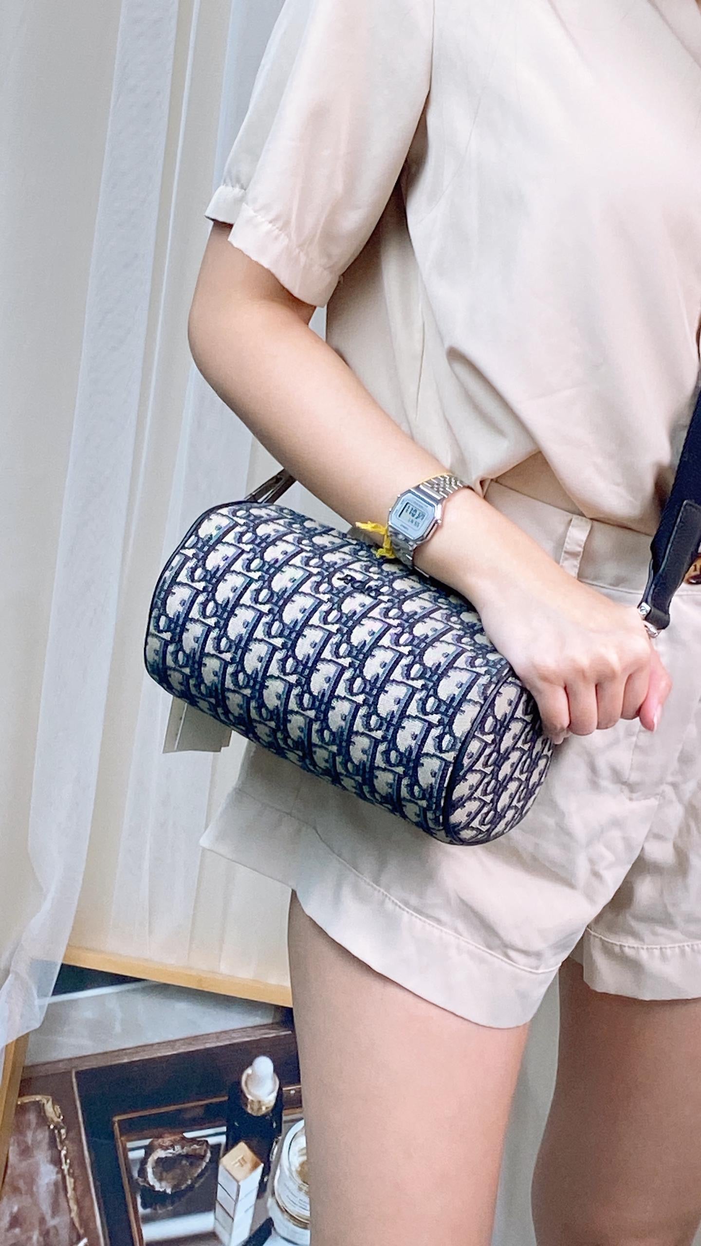 Dior Navy Oblique Mini Roller Messenger