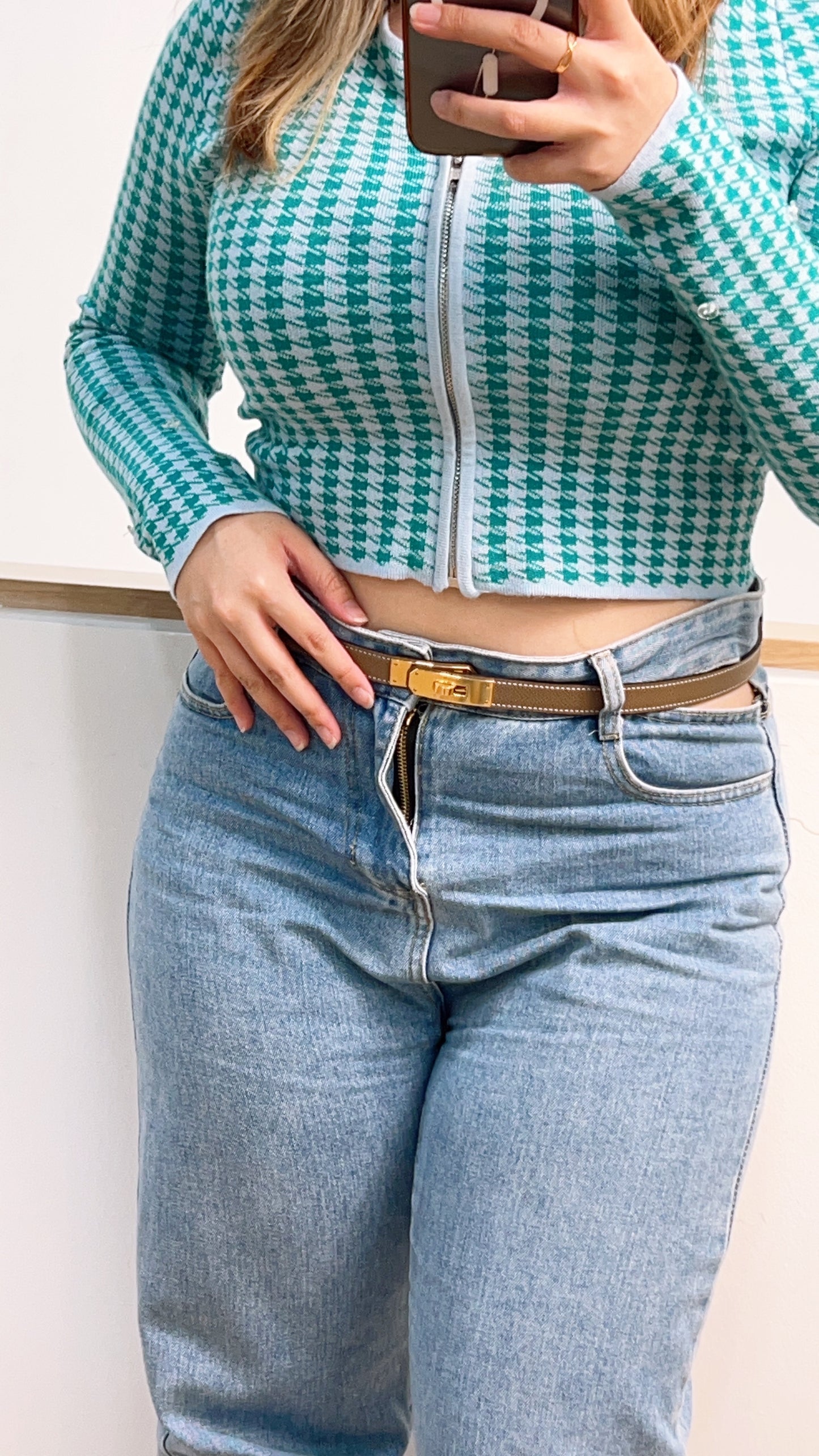 Hermes Epson Etoupe Kelly 18 Belt GHW