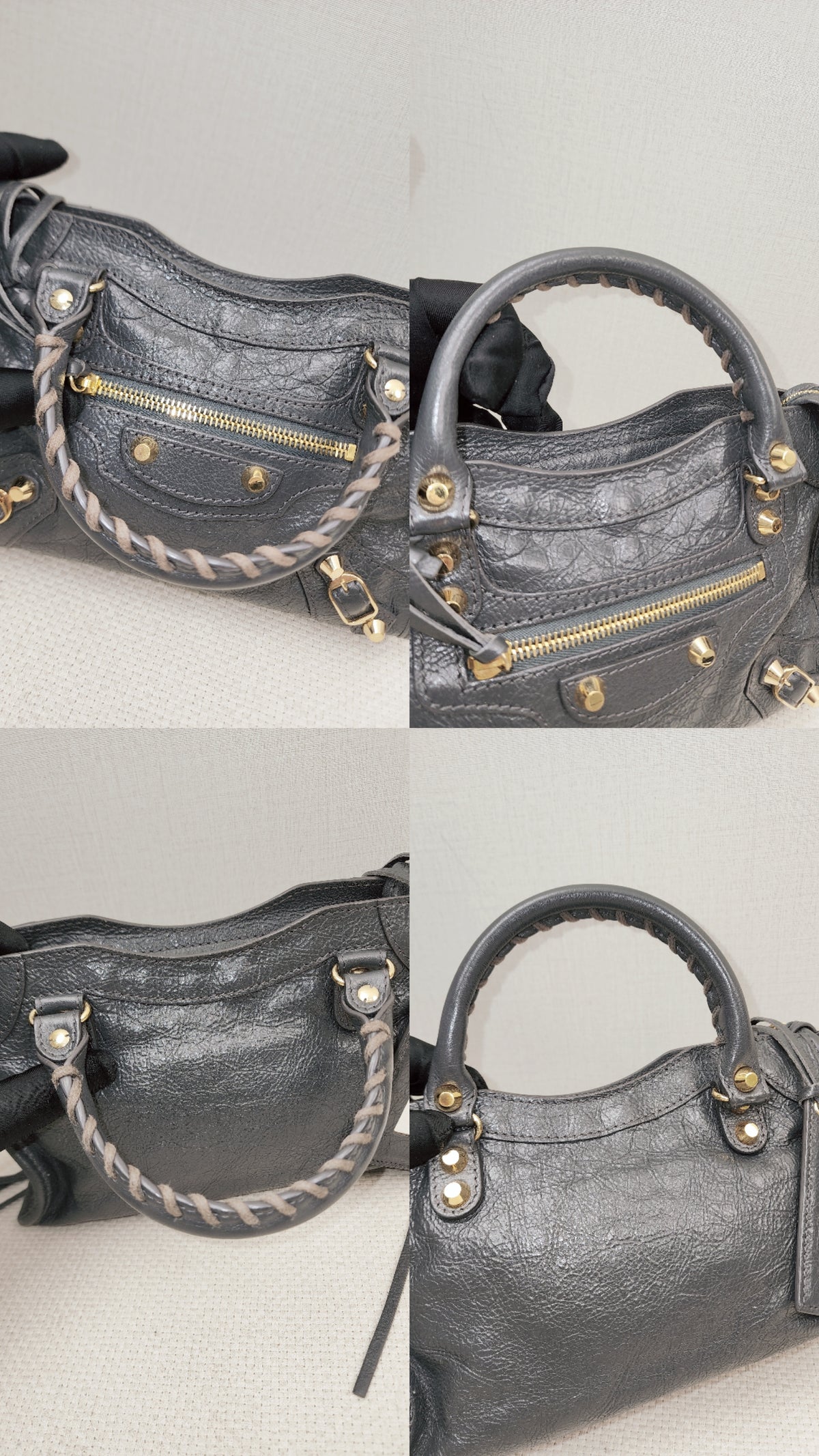 Balenciaga Dark Grey Mini City (GHW)