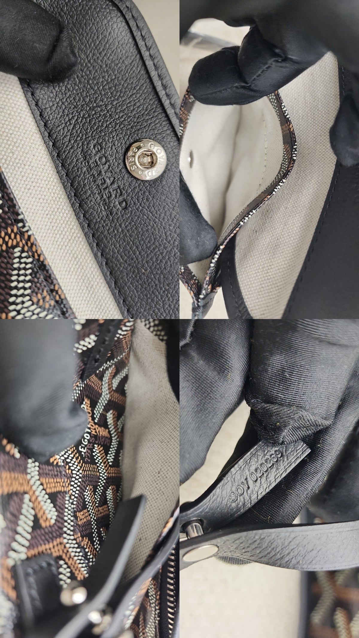 Goyard Black x Tan Hobo Boheme Mini Bag