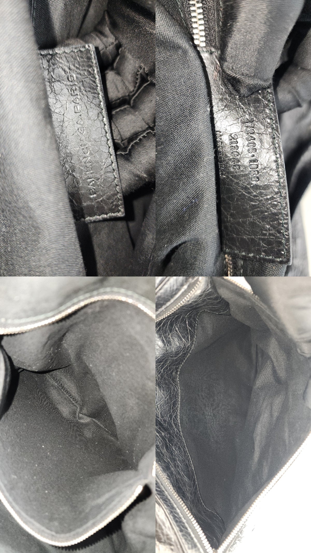 Balenciaga Black Agneau S Squash Boston City