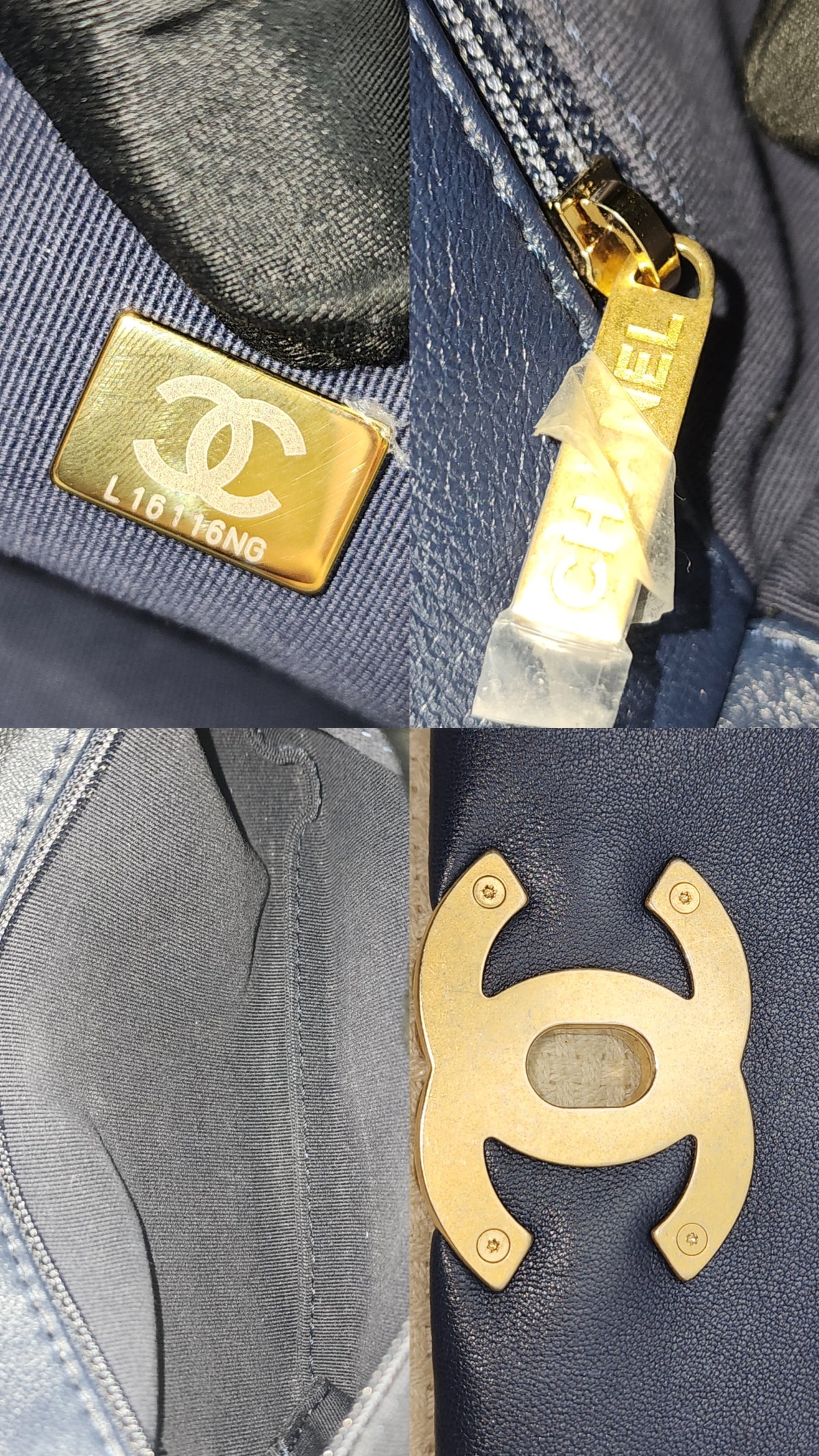 Chanel Navy Lambskin Small 19 Bag