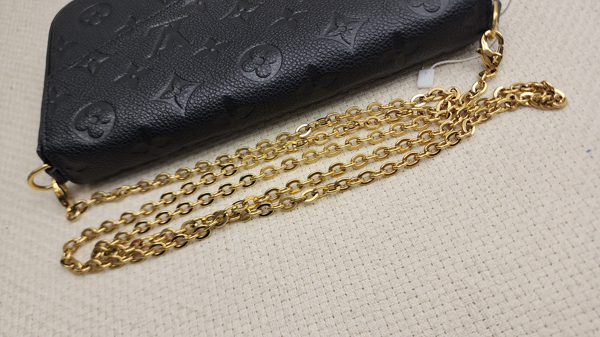 LV Black Monogram Empreinte Felicie Pochette