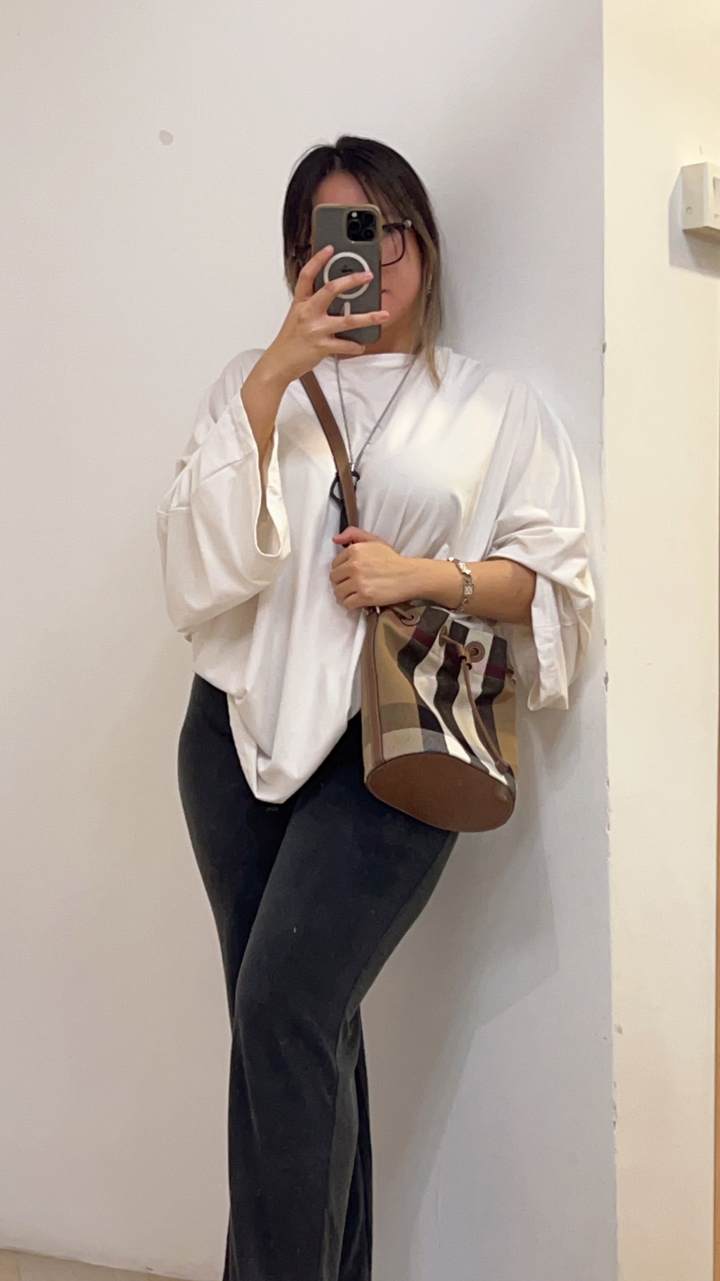 Burberry Canvas Bucket Bag