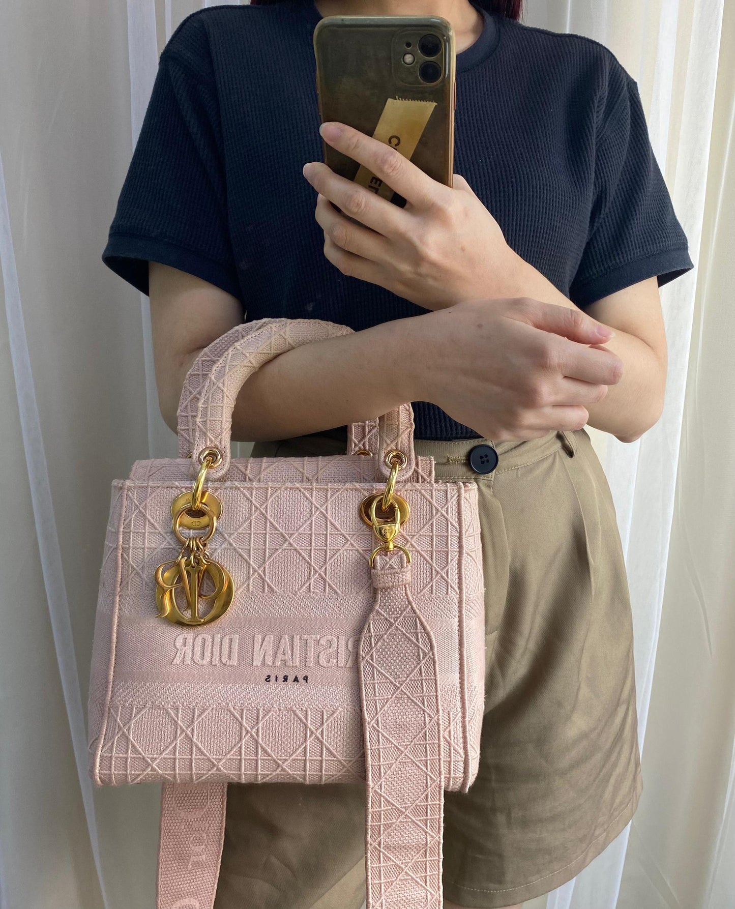 Dior Medium Rosewood Lady D-Lite