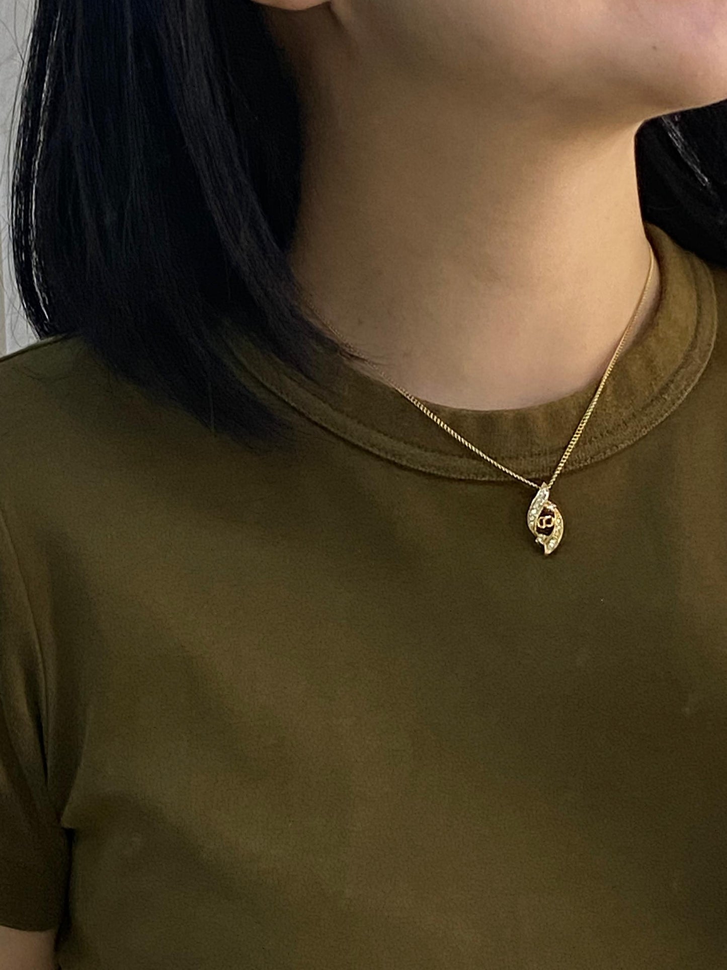 Dior Gold Vintage Rhinestone Necklace