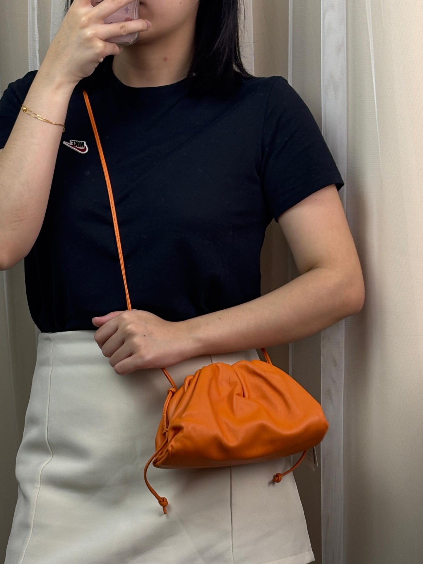 BV Orange Mini Pouch with Strap