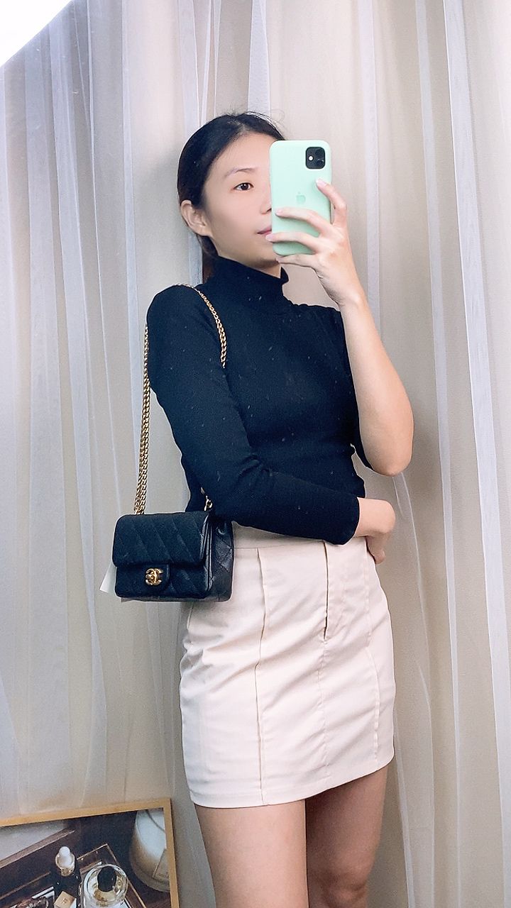 Chanel Black Caviar Mini Heart Crush Flap Bag