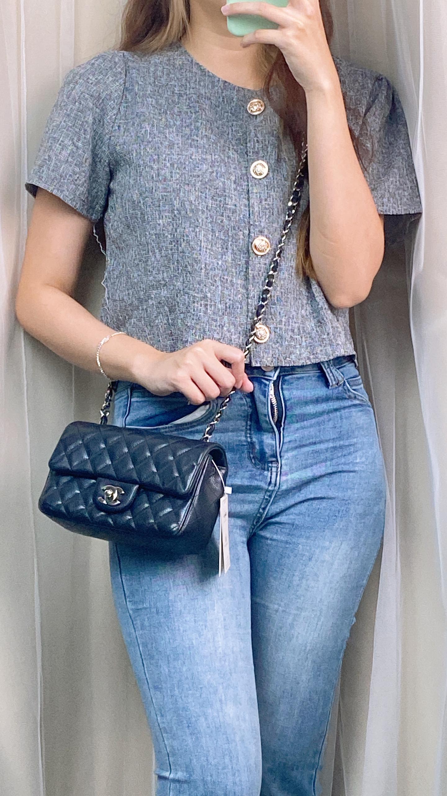 Chanel Black Caviar Mini Rectangular Flap (SHW)