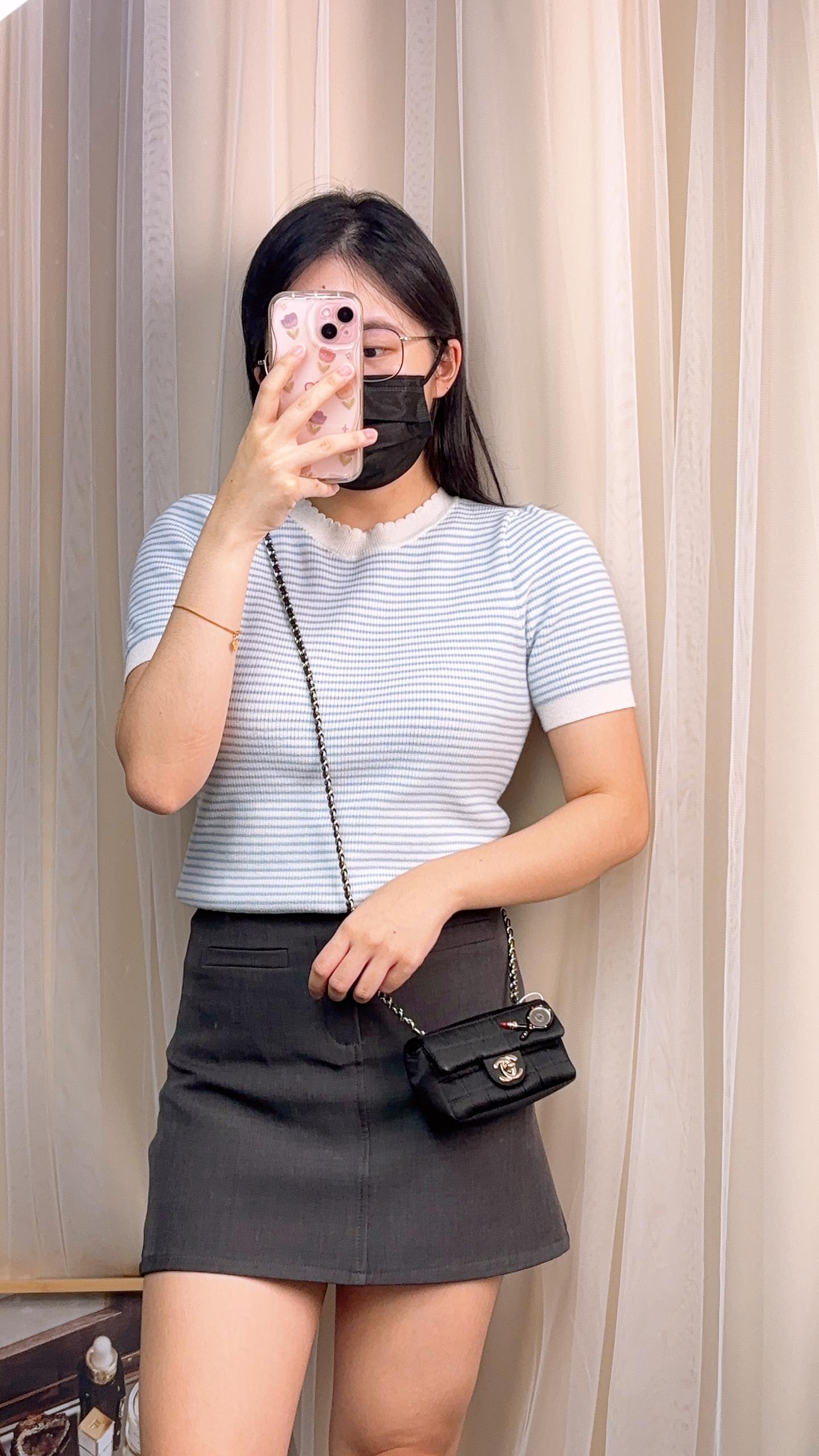 Chanel Black Satin Mini Lipstick Chocolate Bar Flap (SHW)