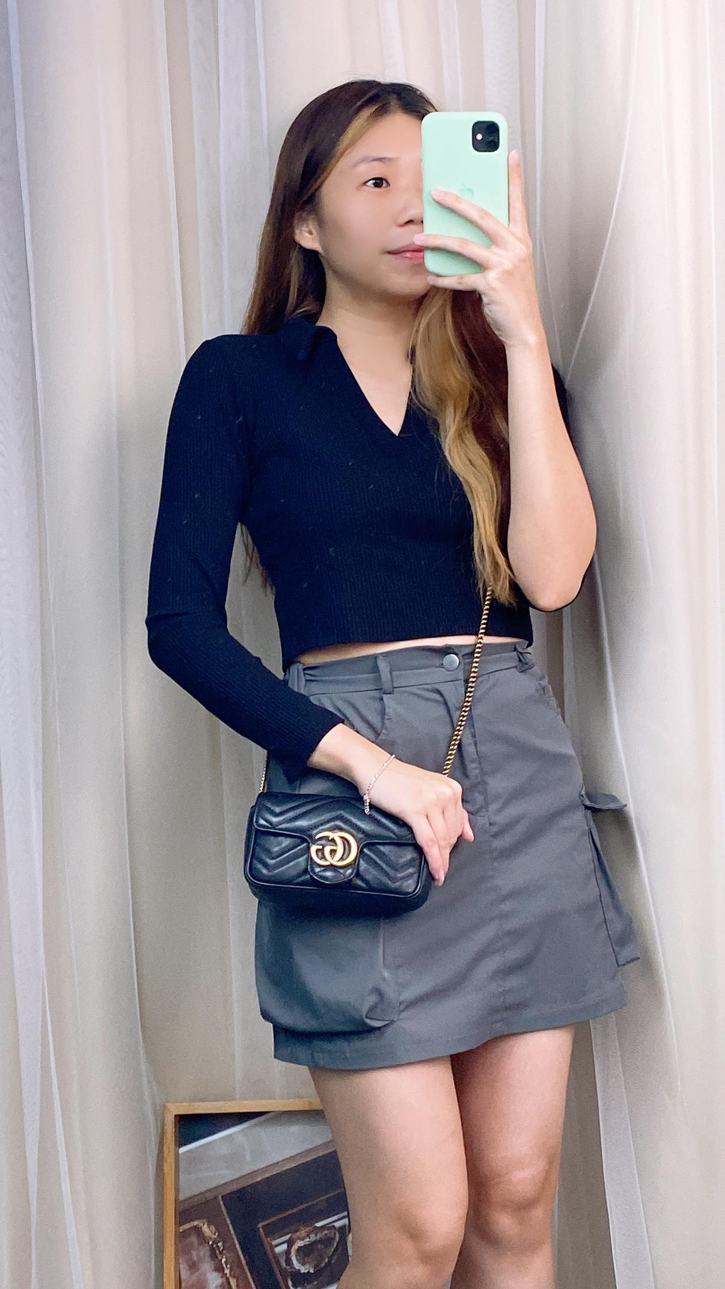 Gucci Black Supermini Marmont (GHW)