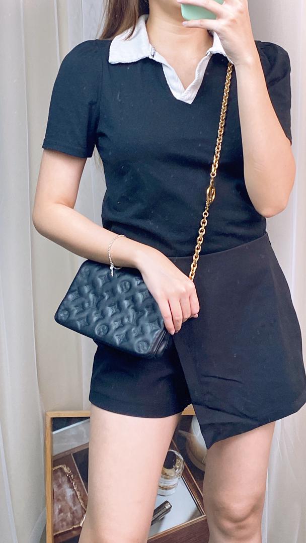 LV Black Pochette Coussin