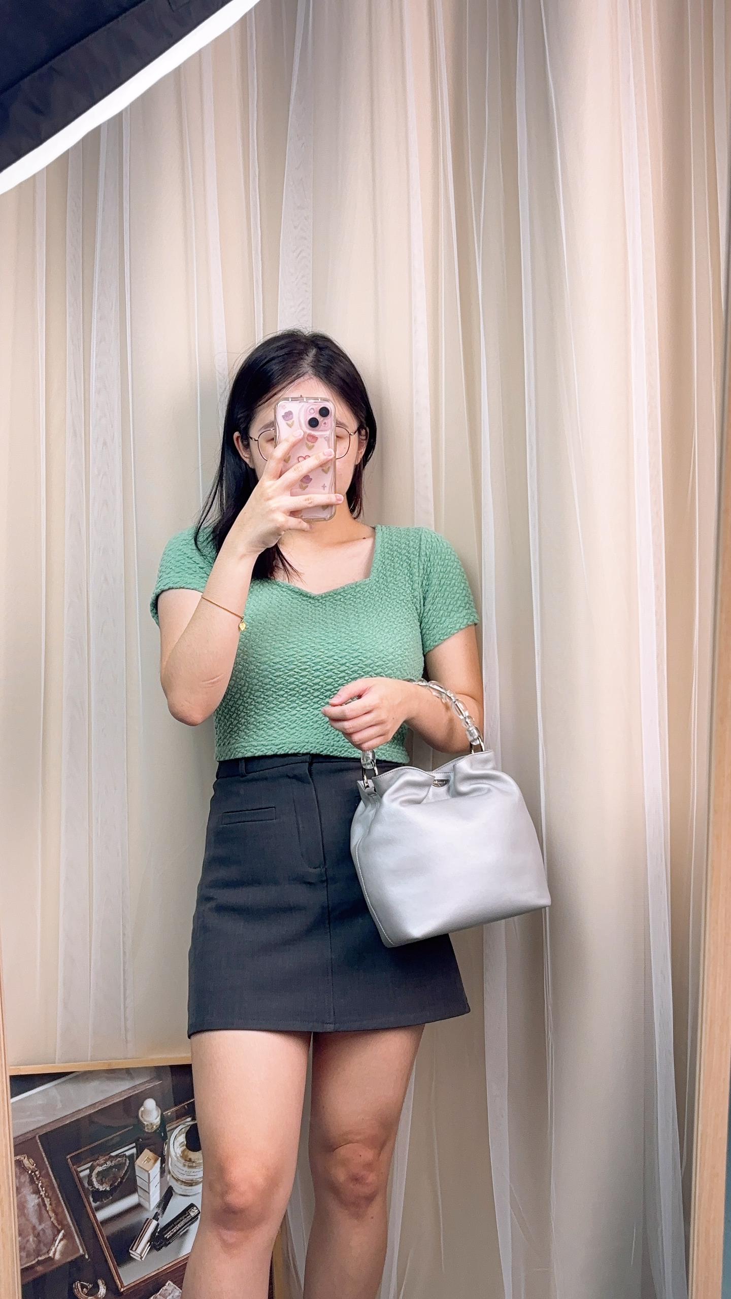 Dior Grey Malice Pearl Handle Bag