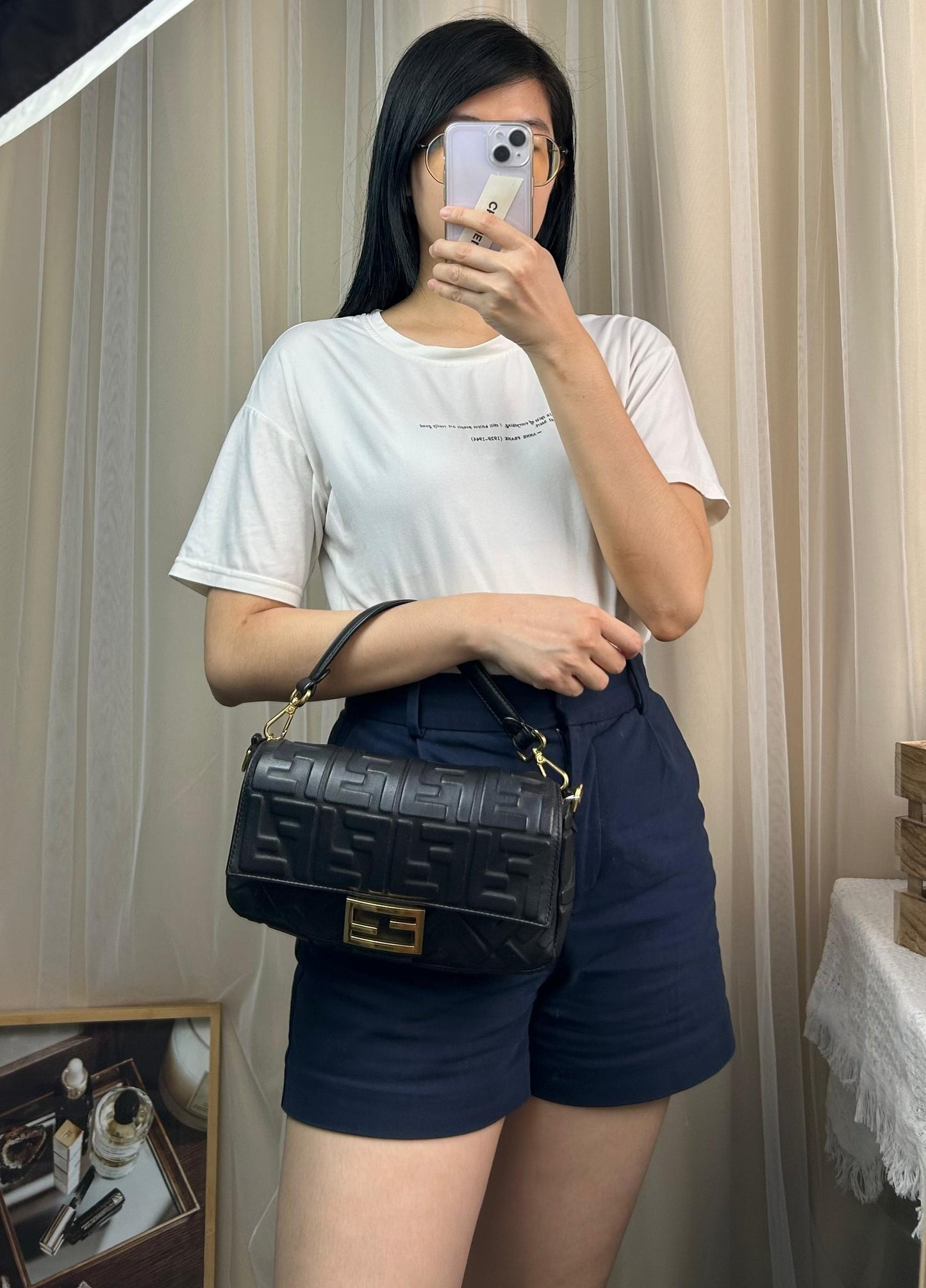 Fendi Black Medium Baguette