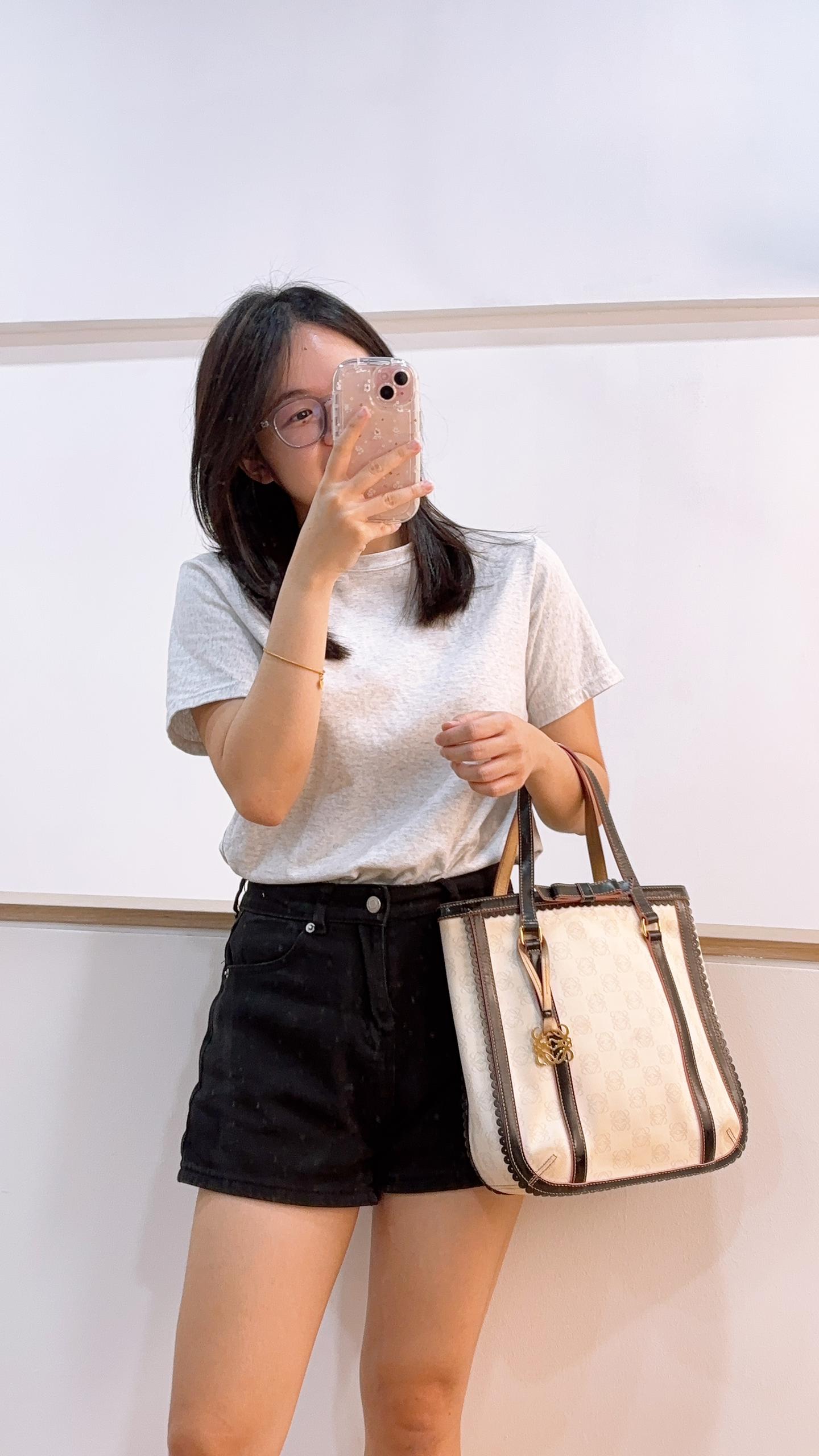 Loewe Off White Laced Anagram Vertical Tote