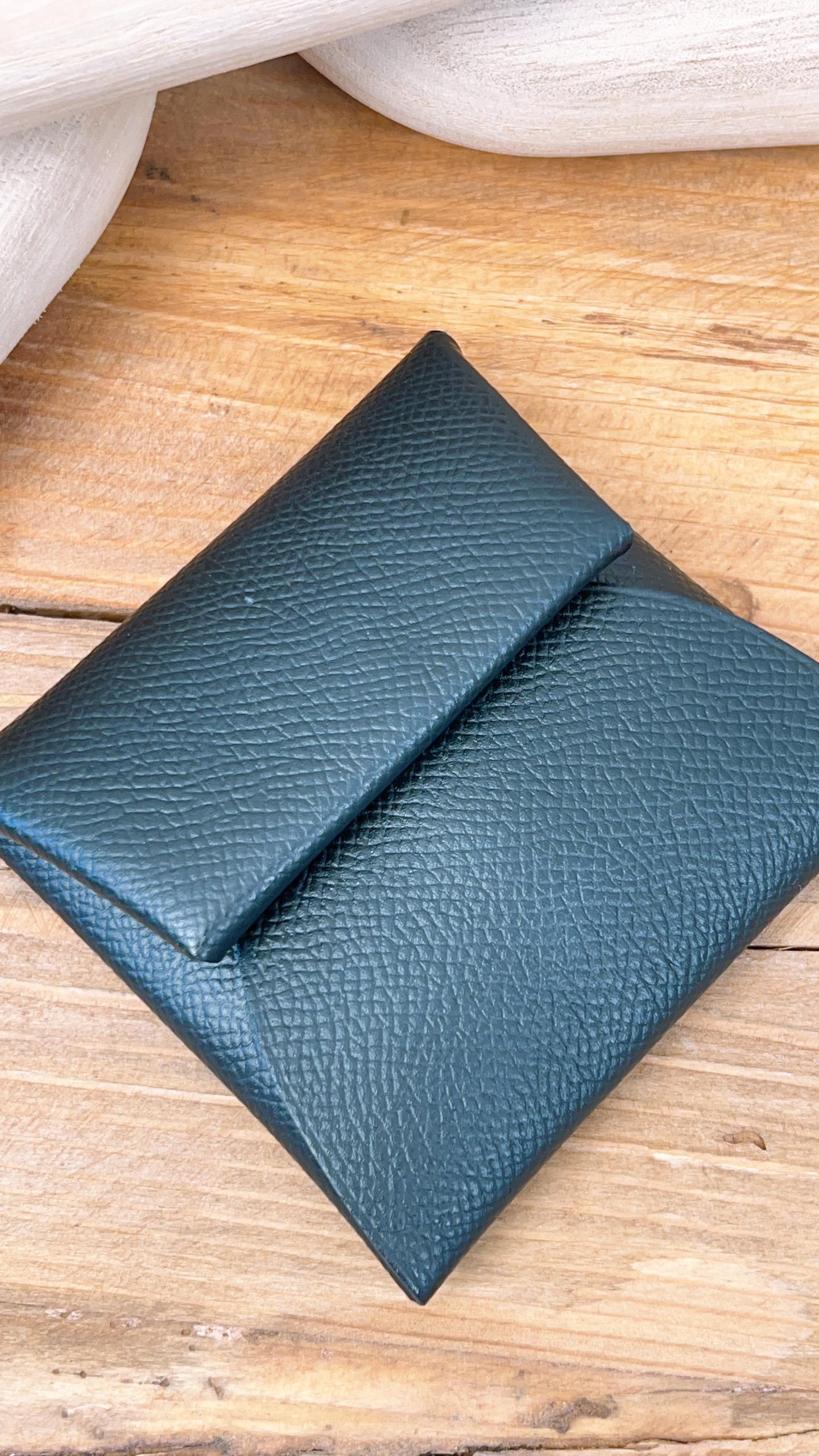Hermes Black Bastia Change Purse
