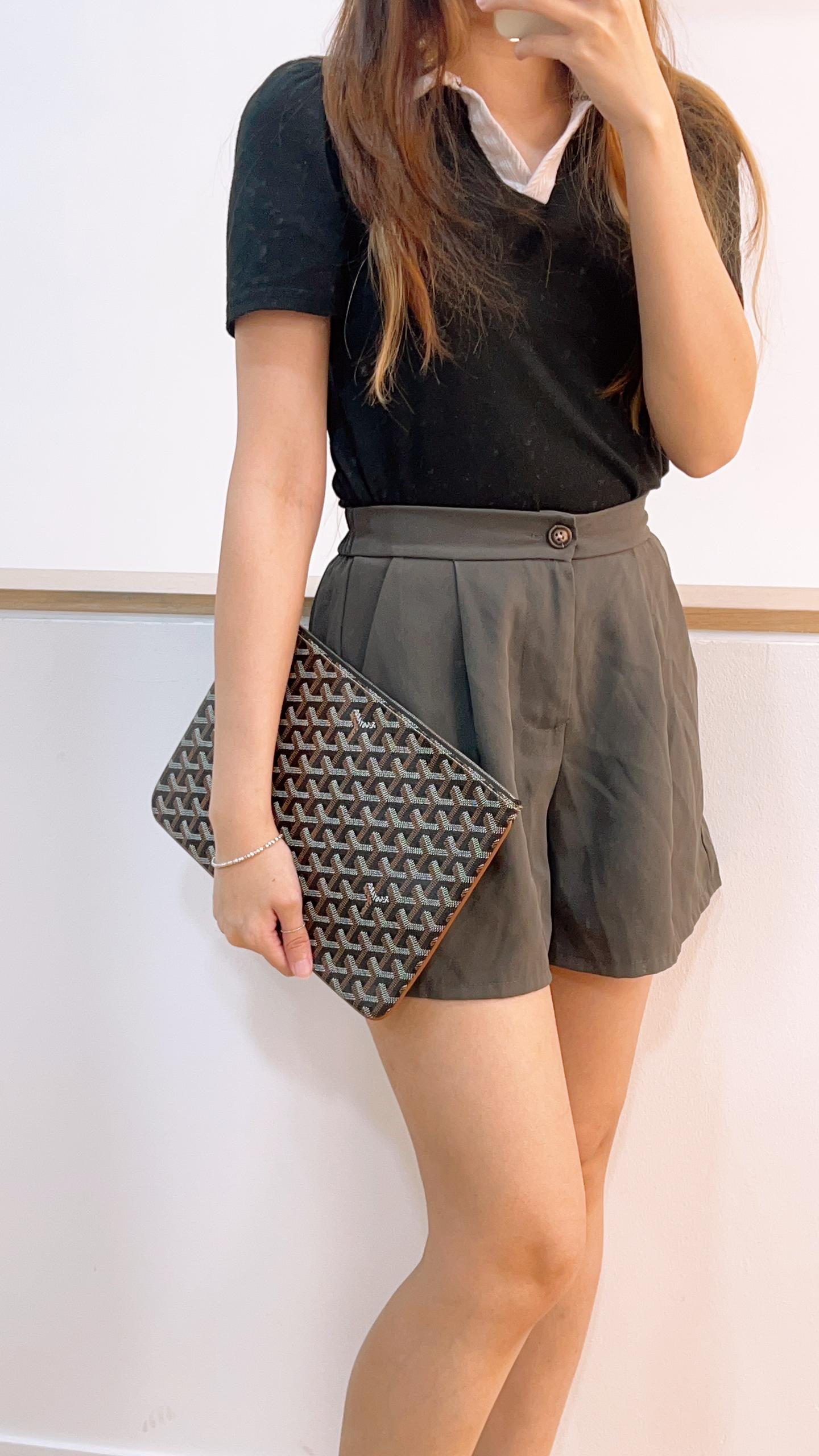 Goyard Tan x Black Senat MM Pouch