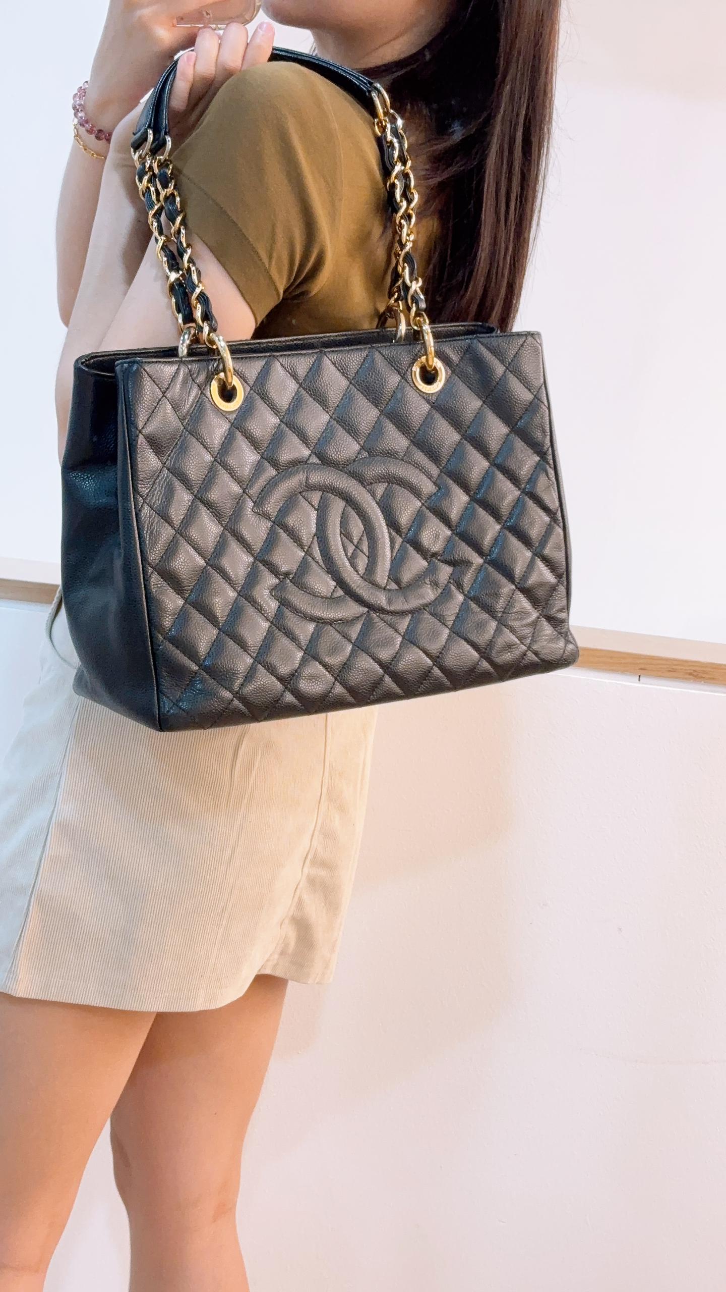 Chanel Black Caviar GST (GHW)