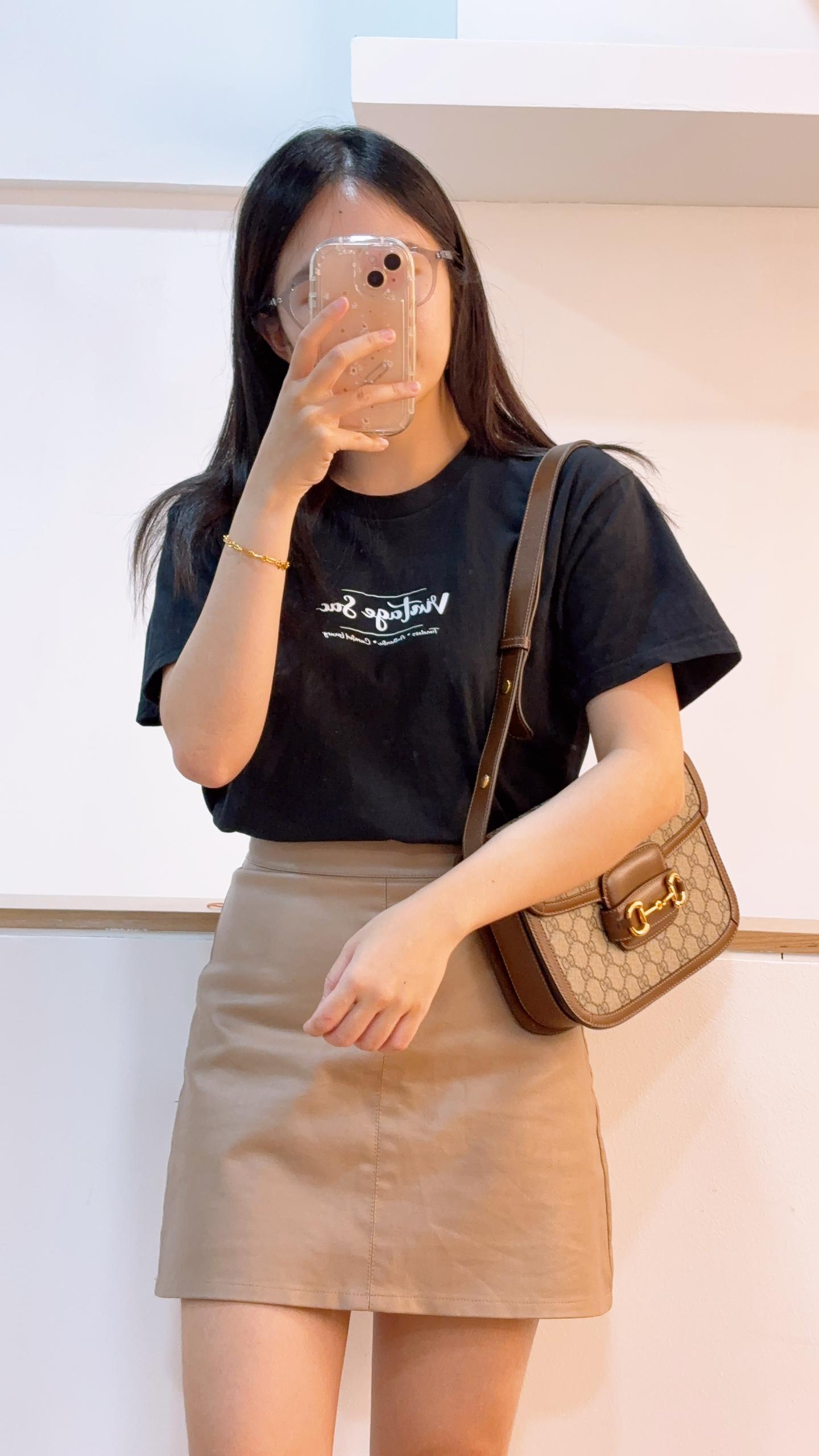 Gucci Brown Horsebit 1955 Medium Shoulder Bag