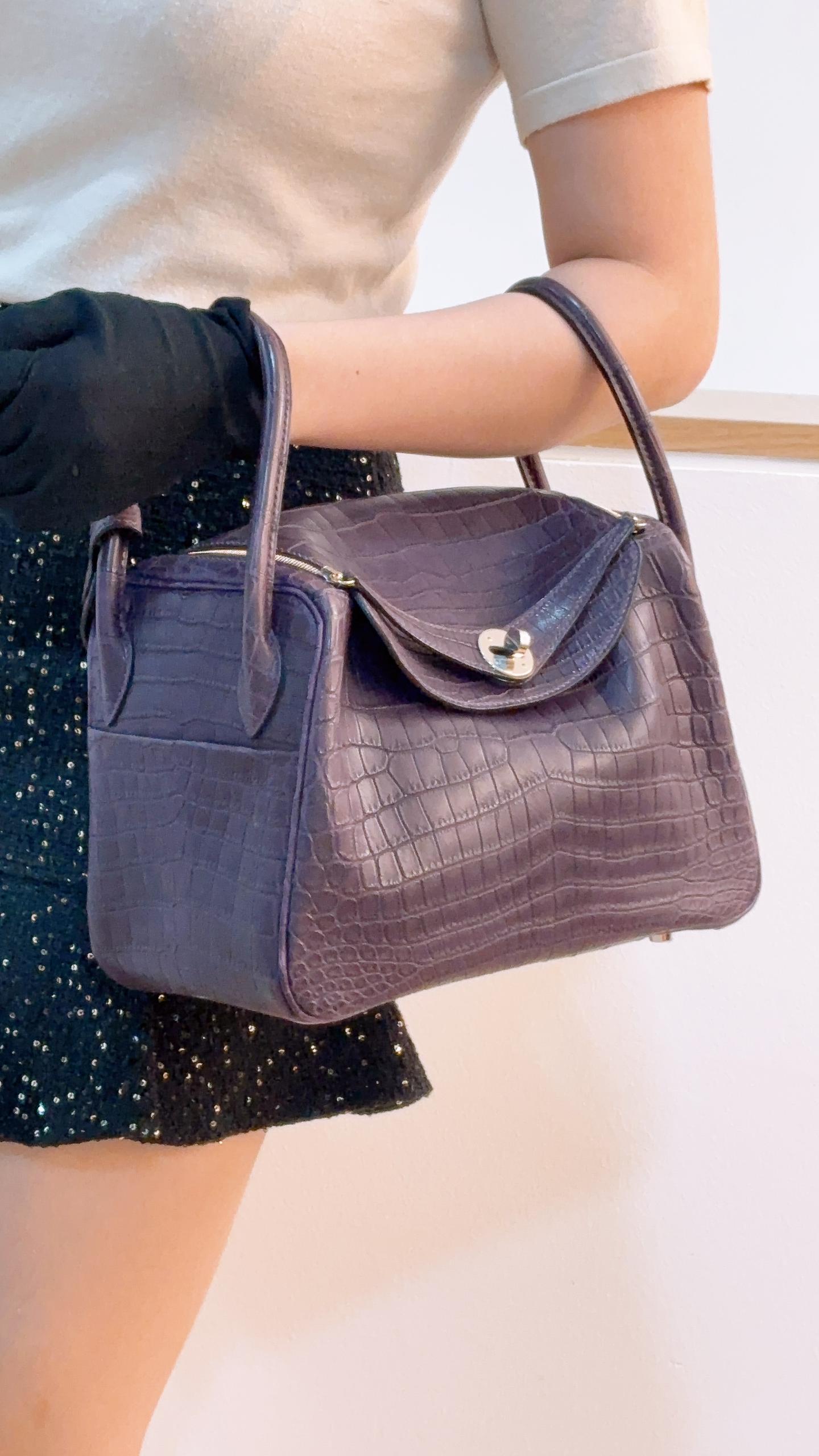 Hermes Violet Matte Niloticus Crocodile Lindy 26 (PHW)
