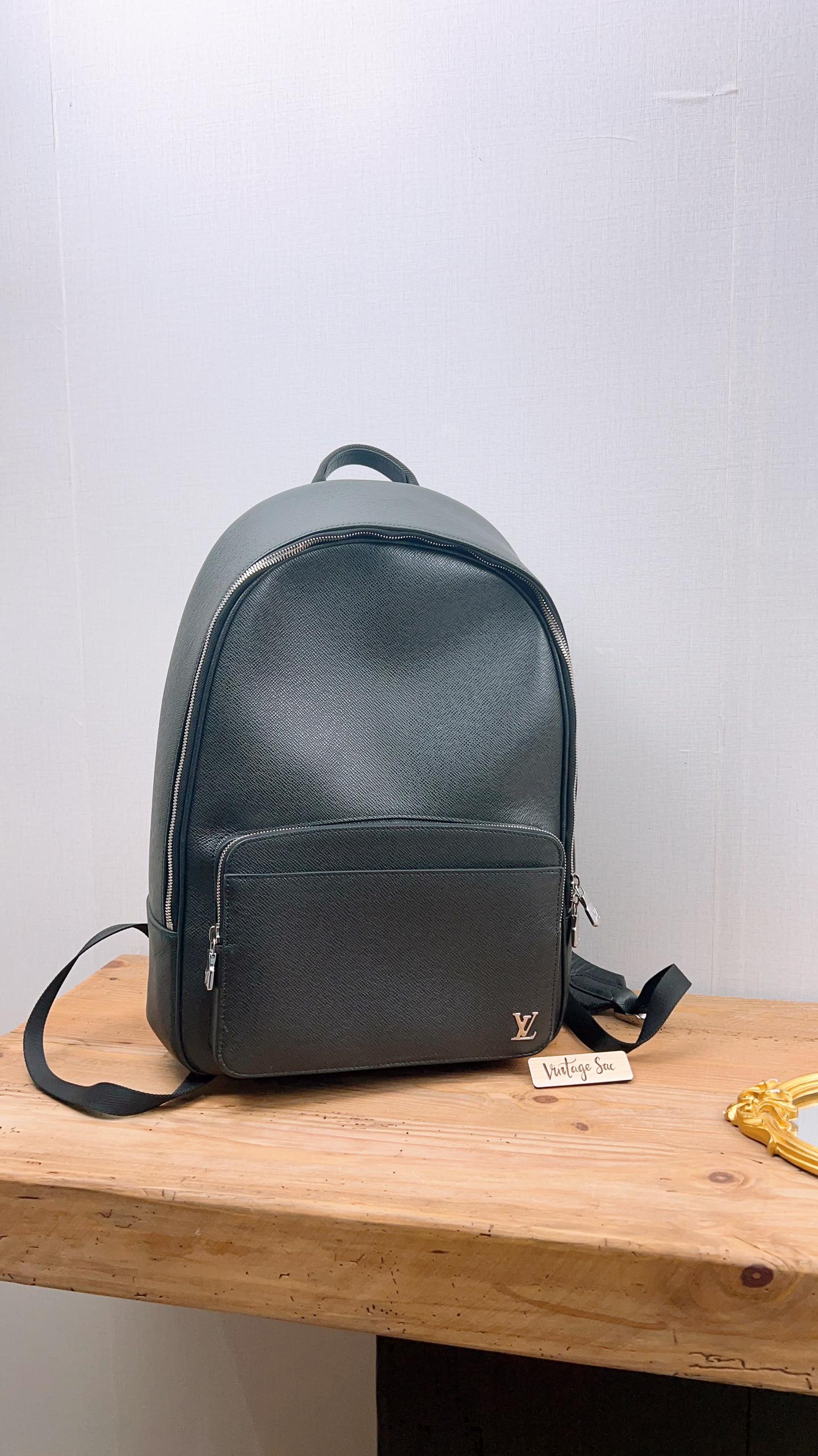 LV Black Taiga Alex Backpack