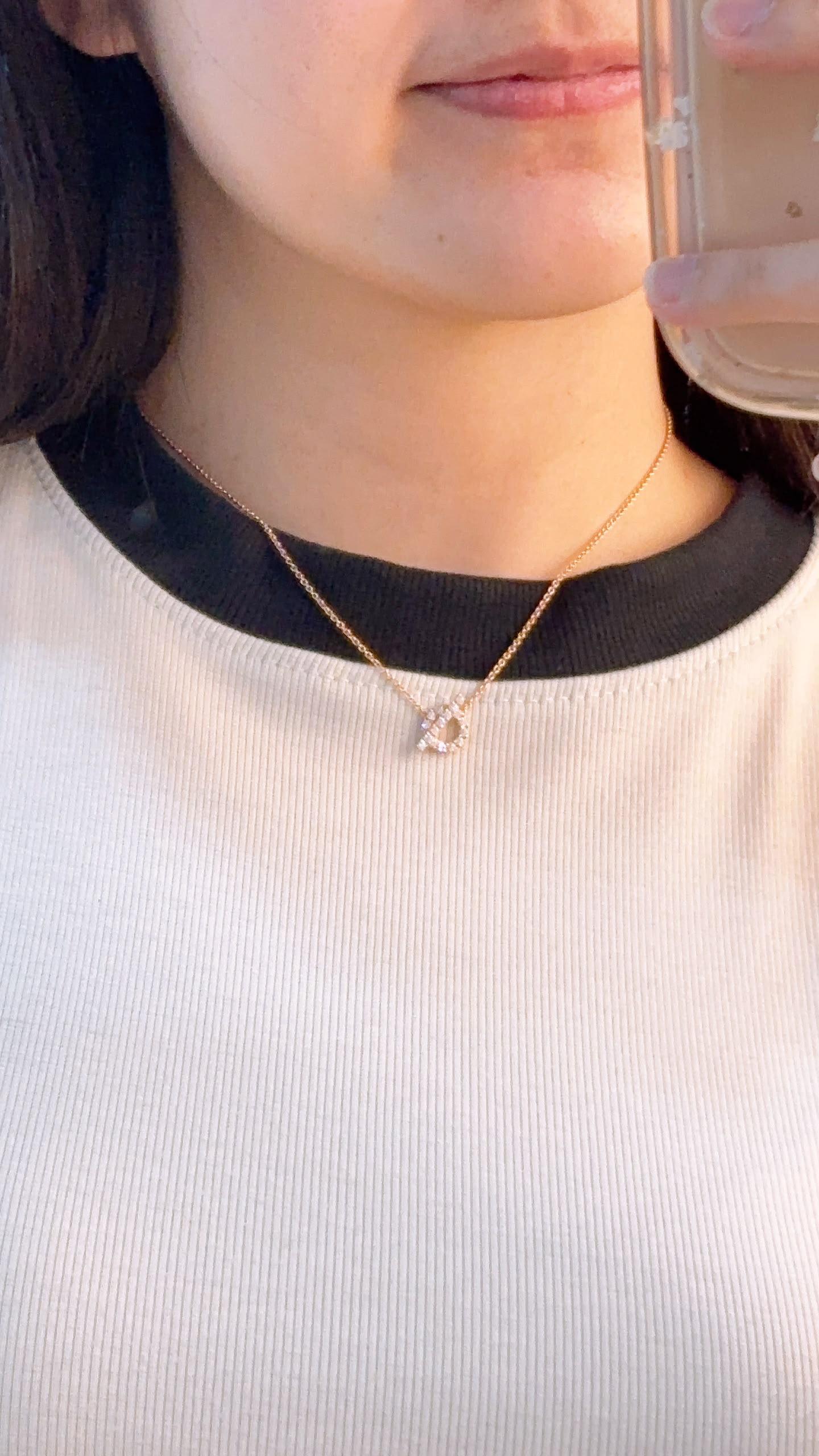 Hermes 18K Rose Gold Finesse Pendant Necklace