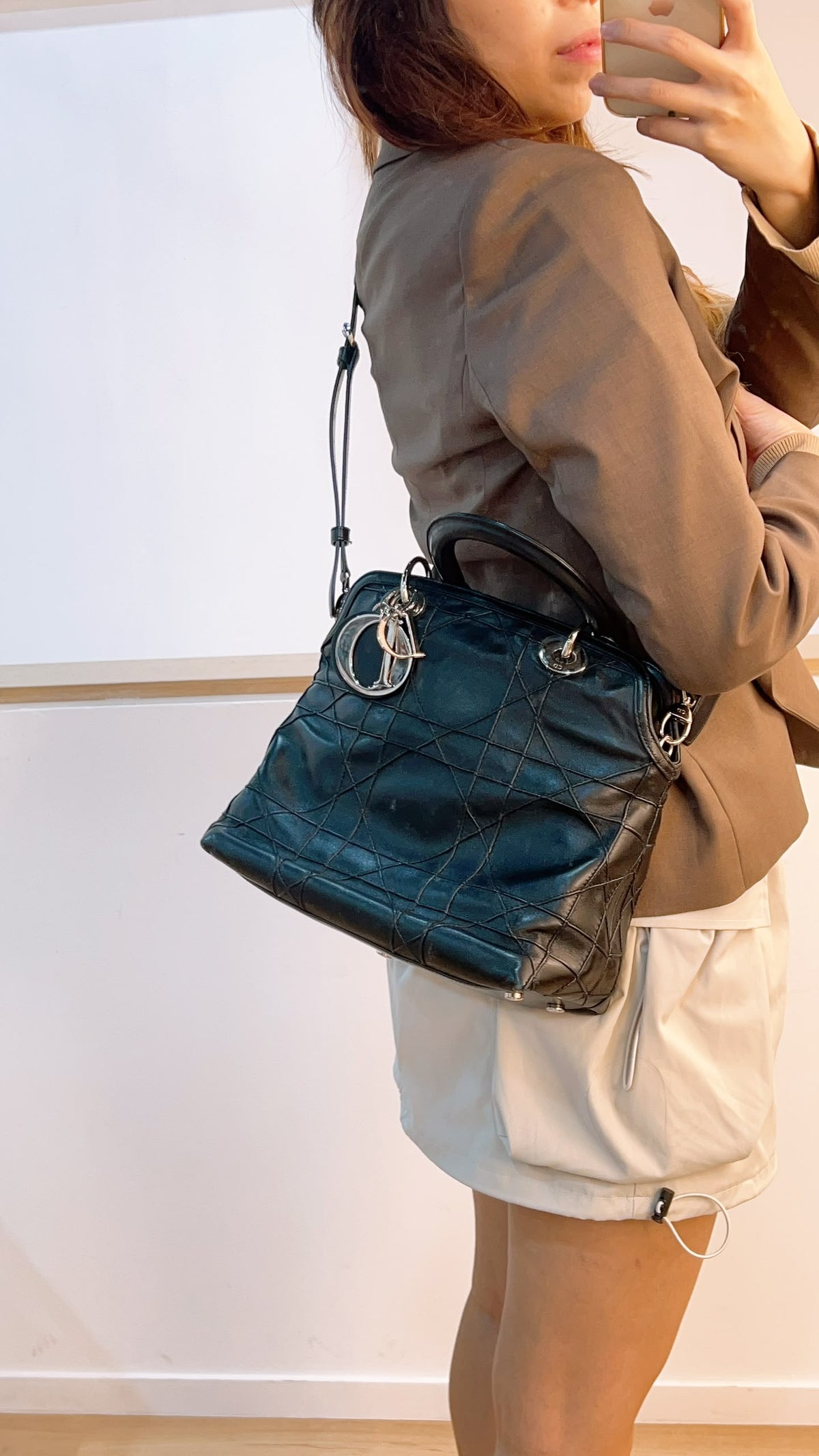 Dior Black Lambskin Granville Tote (SHW)
